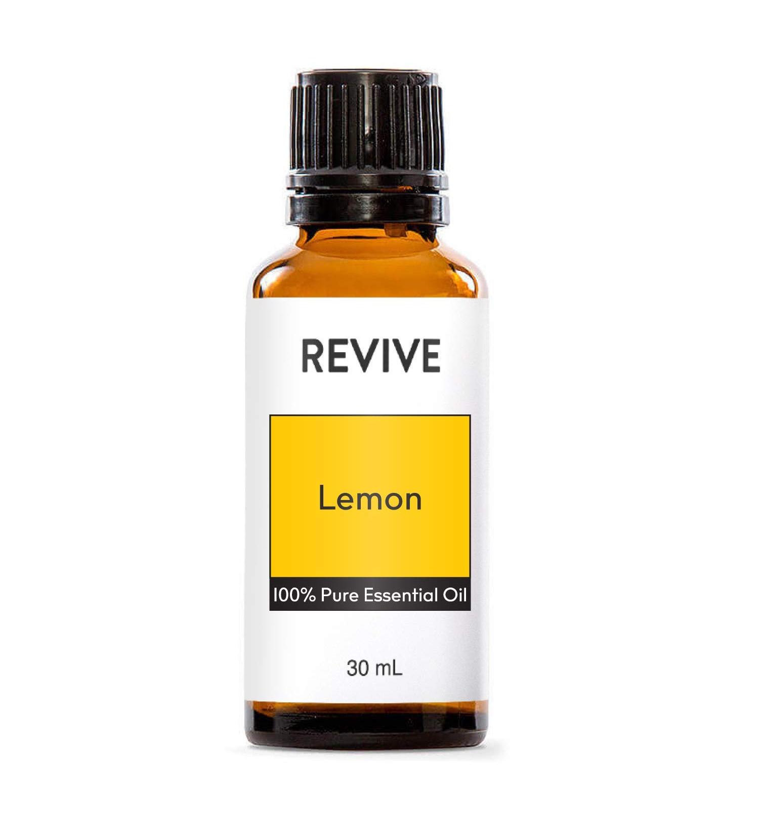 Lemon Essential Oil 30mL by Revive Essential Oils - 100% Pure Therapeutic Grade for Diffuser Humidifier Massage Aromatherapy Skin & Hair Care Lemon 1 Fl Oz (Pack of 1) - Buy Online on GoSupps.com