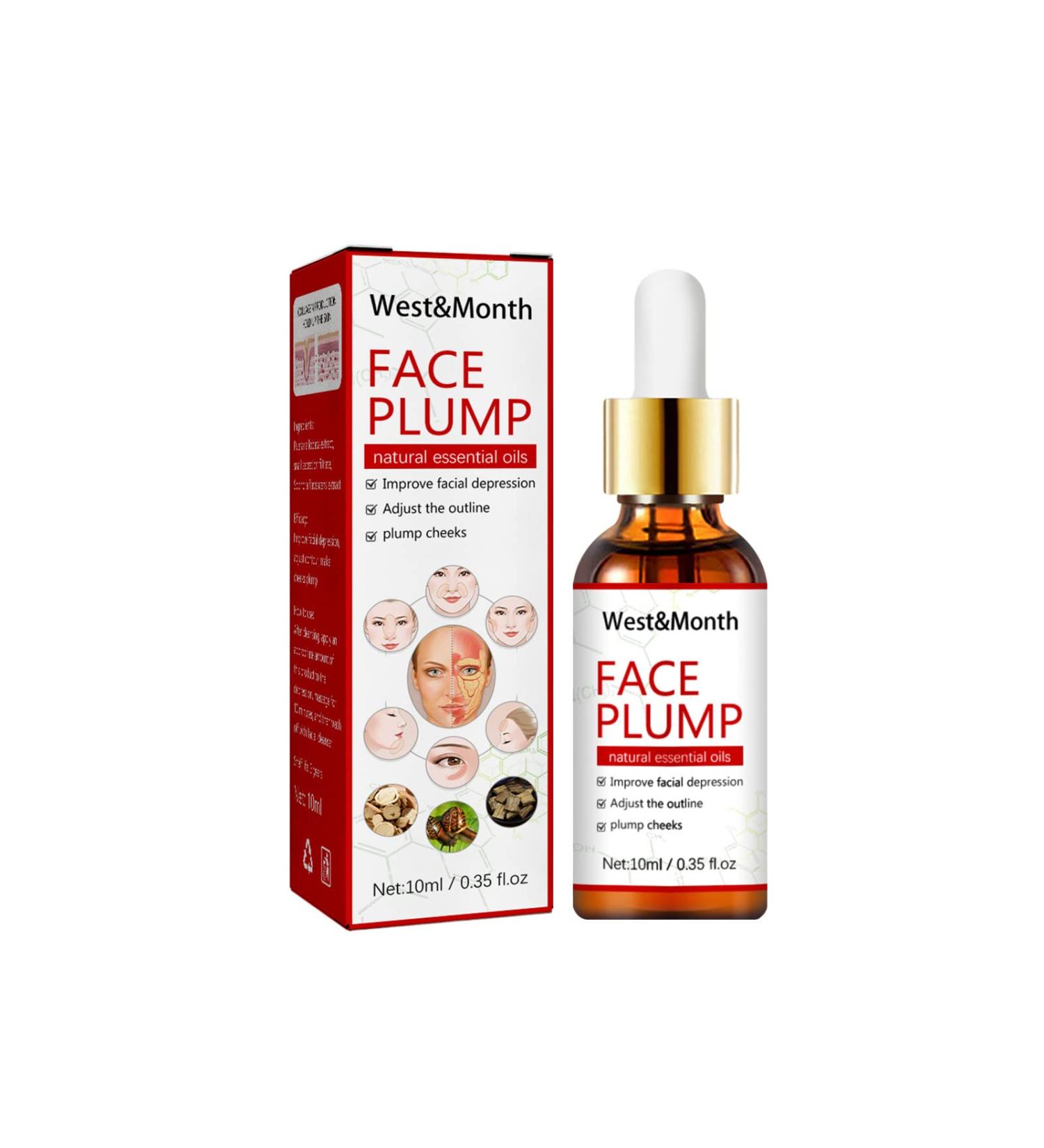 Facial Plump Essential Oil Temple Forehead Apple Muscle Plump Plump Care Facial Essential Oil 10ml - Buy Online on GoSupps.com