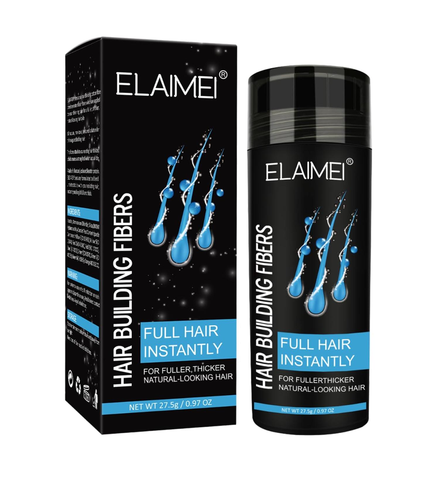 Hair Building Fibers Hair Fibres Black Professional Quality Fiber Hair Powder Hair Loss Concealer for Thinning Hair for Women and Men for Bald Spots & Thinning Hair(Black) - Buy Online on GoSupps.com