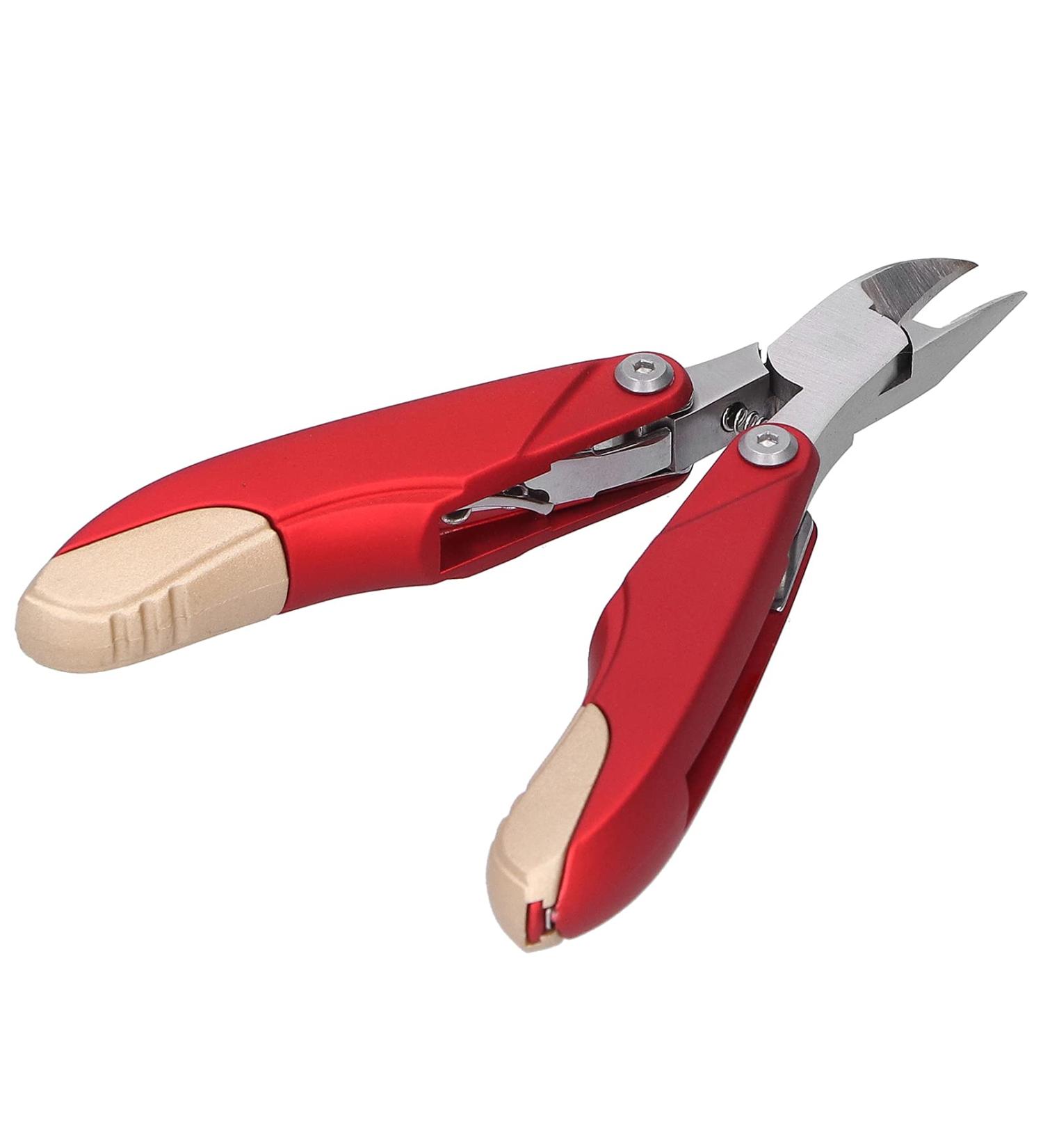 Nail Clippers Durable ABS Stainless Steel Ingrown Nail Clippers Multifunctional for Nail Salon for Home(Matte red) - Buy Online on GoSupps.com
