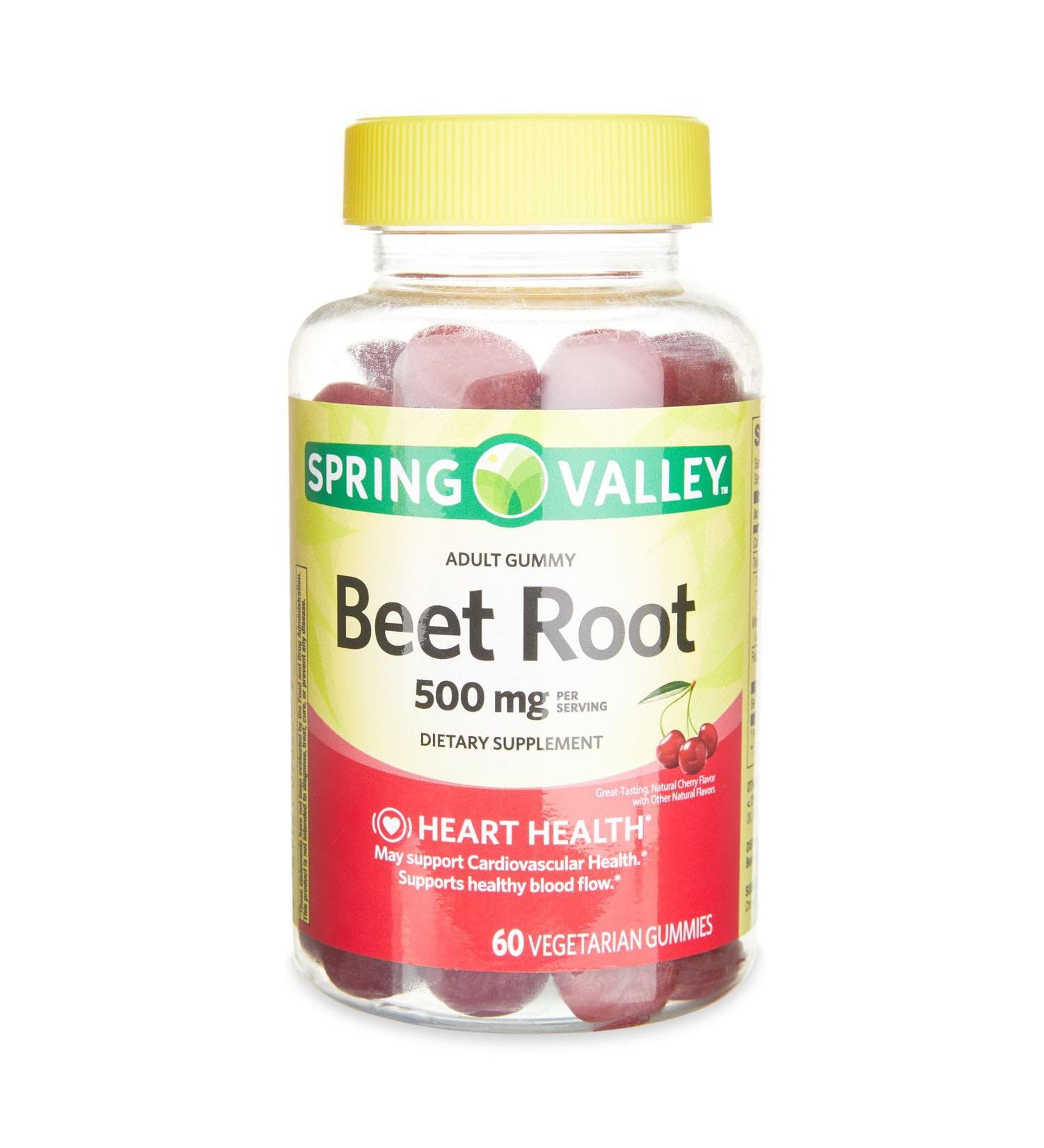 IKJ Beetroot Dietary Supplement Gummies Cherry 500 mg 60 Count - Buy Online on GoSupps.com