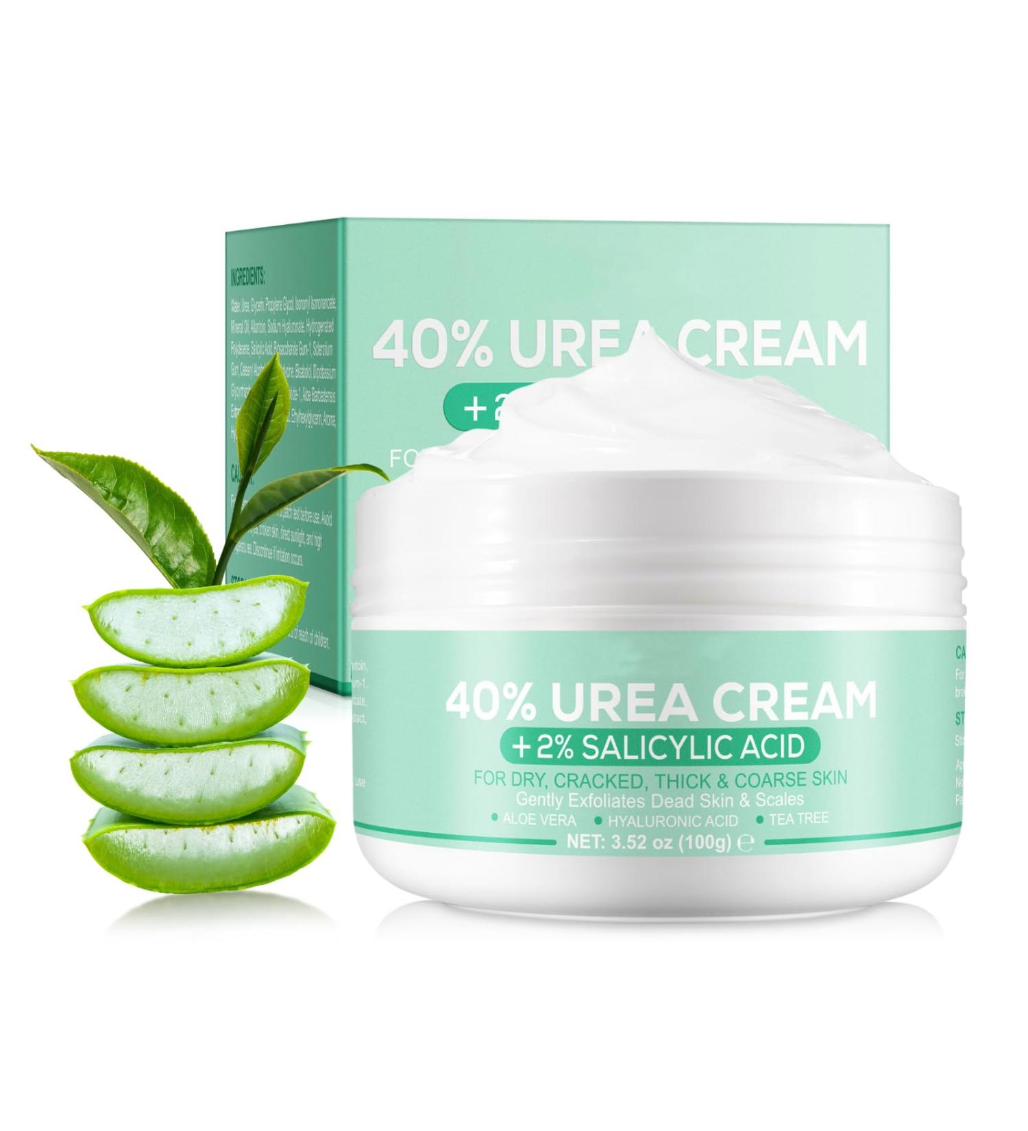 40% Urea Cream - Cracked Heel Repair Cream with 2% Salicylic Acid - Foot Cream for Cracked Heels and Dry Skin - Urea Cream 40 Percent for Feet - Callus Remover For Dry and Hard Skin Feet & Hand 100g - Buy Online on GoSupps.com