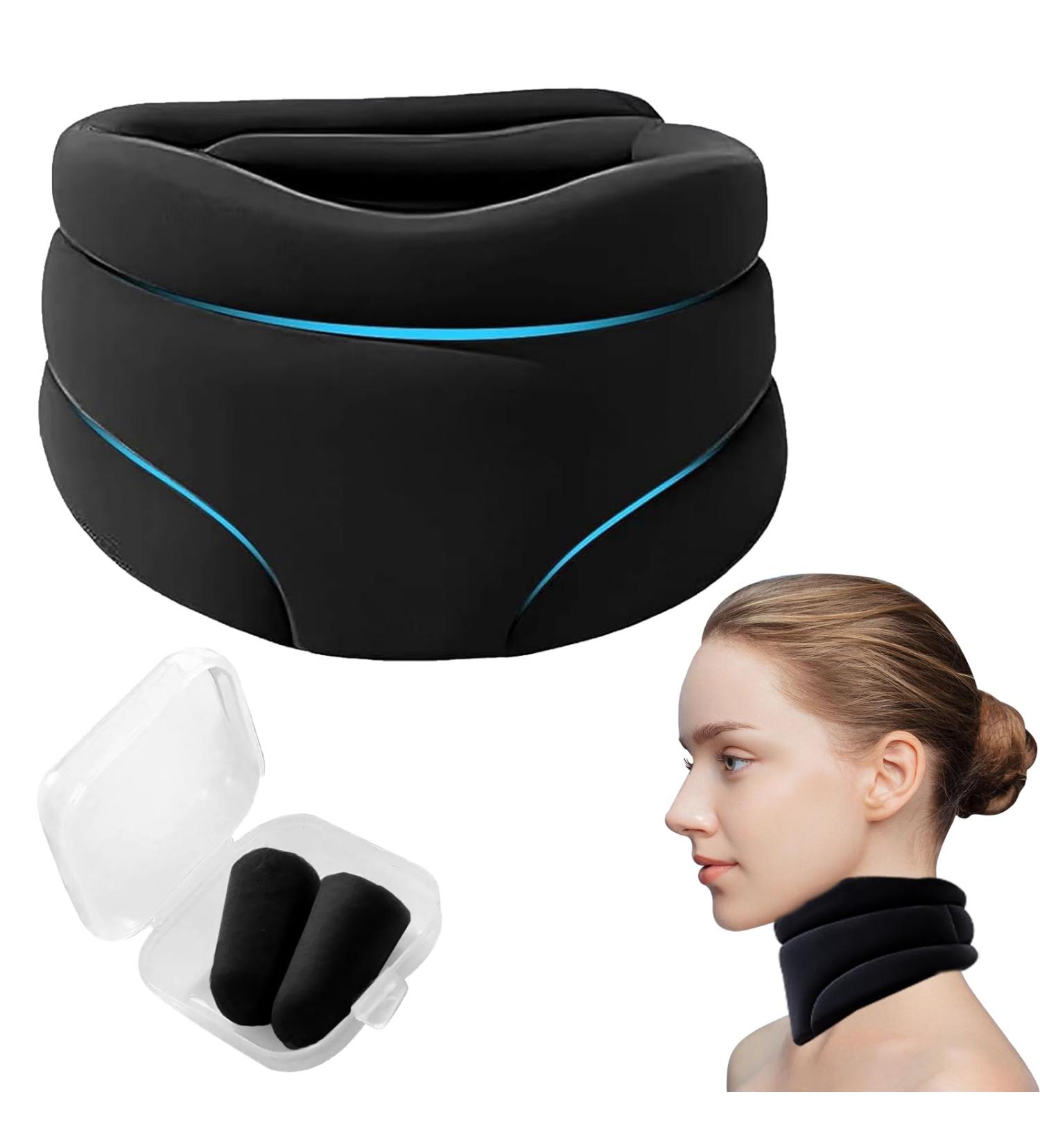 FEXPDL Cervicorrect Neck Brace Soft Foam Neck Brace Universal Cervical Collar Adjustable Neck Cervical Neck Brace for Snoring(black - Buy Online on GoSupps.com