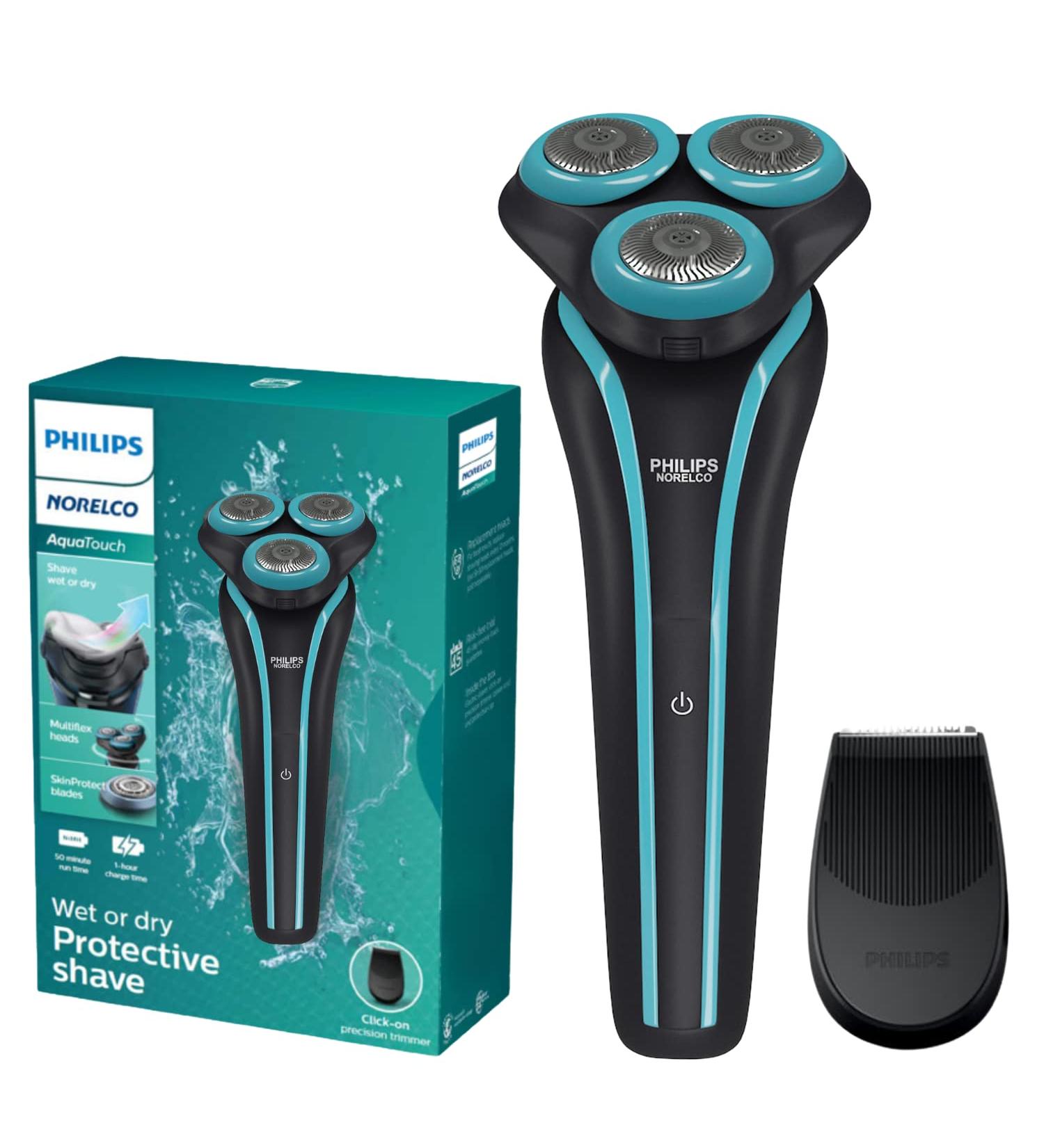 Philips Norelco Rechargeable Wet/Dry Electric Shaver for Men - Modern Steel Metallic - Buy Online on GoSupps.com