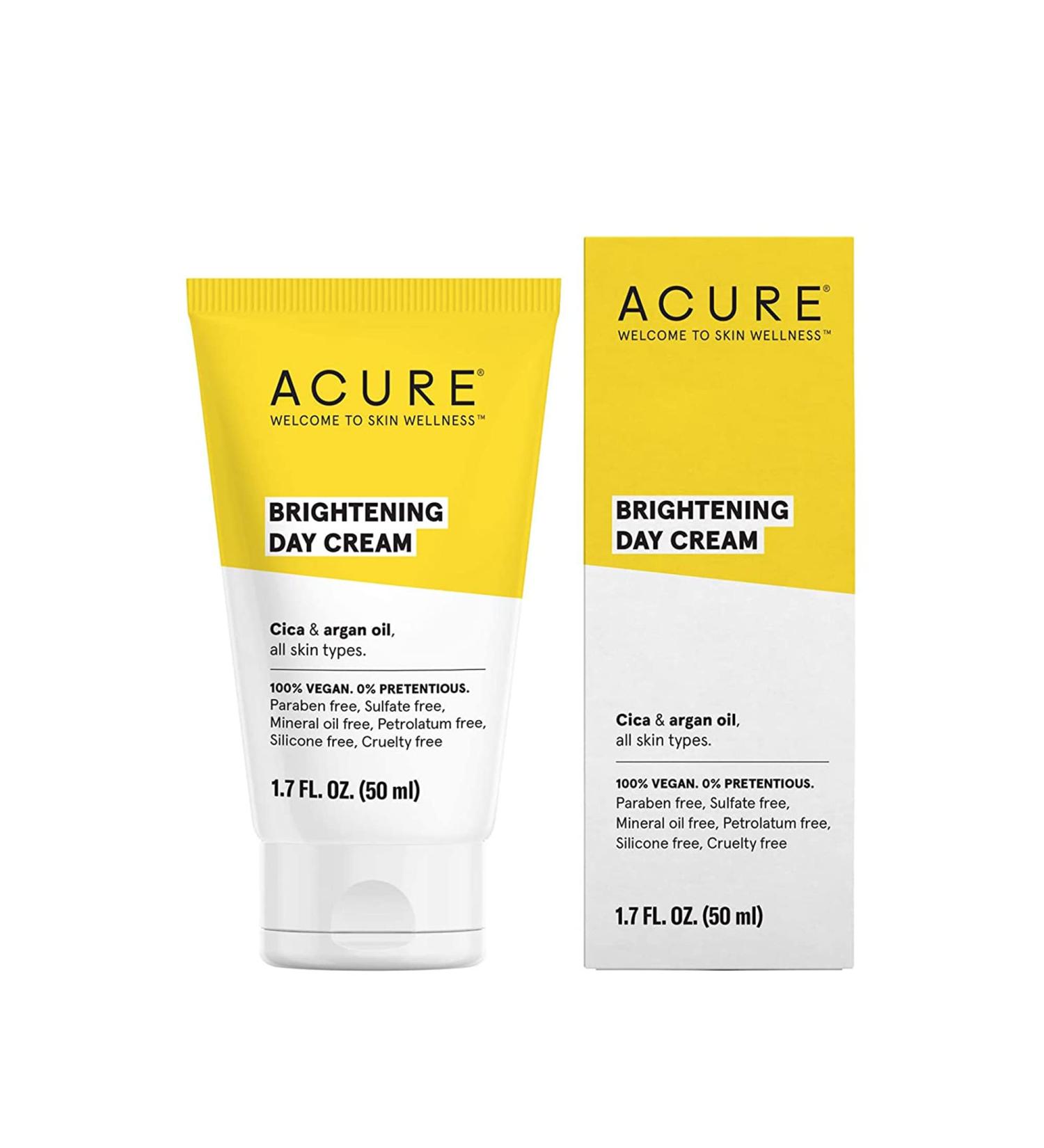 Acure Brightening Day Cream for All Skin Types - 1.7 fl oz (50 ml) | Radiant Skin - Buy Online on GoSupps.com