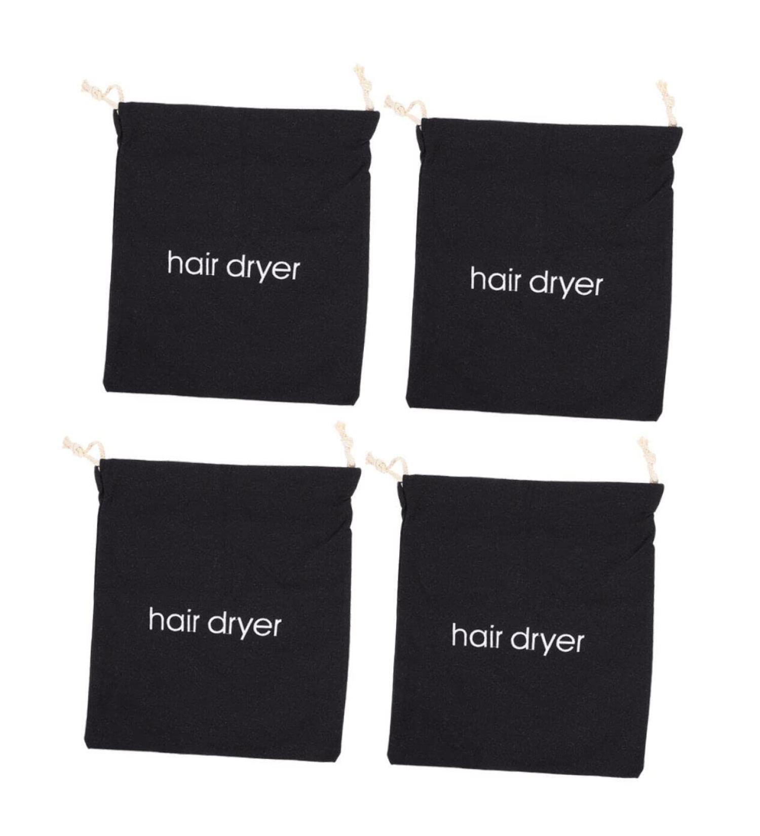 FOMIYES Curly Hair Wig 4pcs Hair Dryer Storage Bag Straight Hair Wig Anti-scratch Hairdryerbags Cloth Bag Travel Drawstring - Buy Online on GoSupps.com