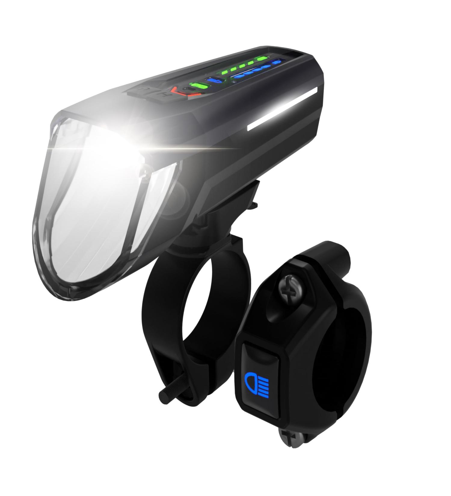 Fischer Bicycle LED Front Light 100 Lux - High Beam Sensor Mode Splash-Protected Easy Assembly - Black - Buy Online on GoSupps.com