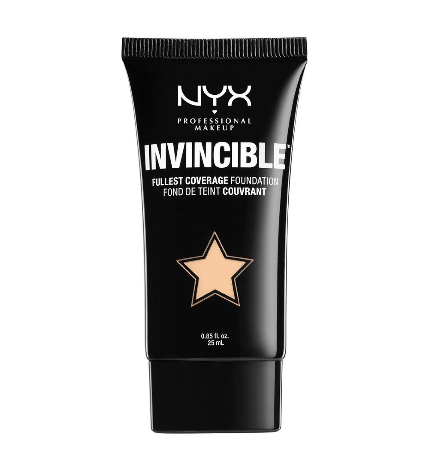 NYX Professional Makeup Invincible Fullest Coverage Foundation  Ivory  0.85 Ounce