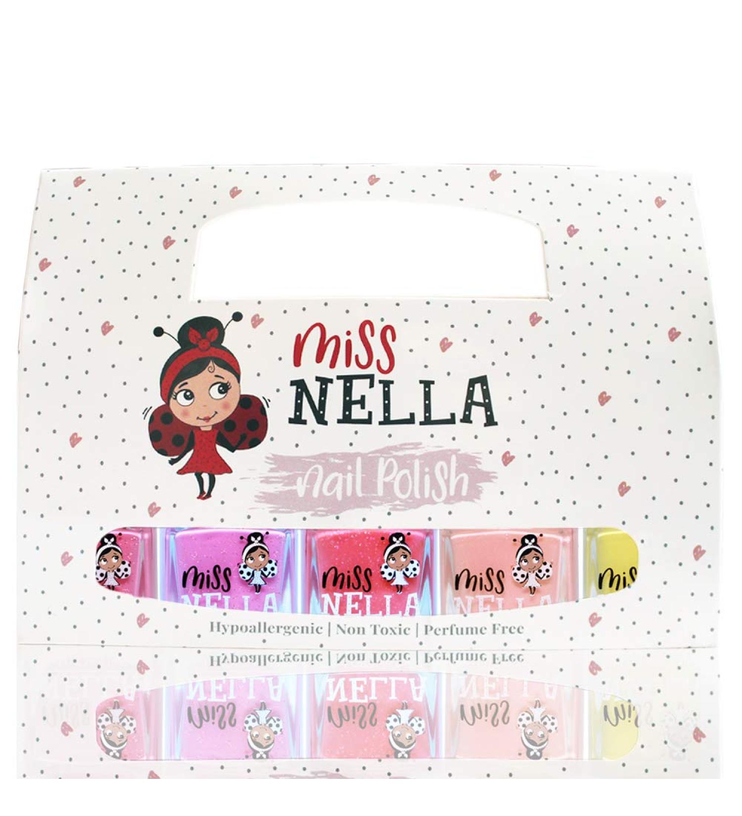 Miss Nella Summer Sparkle: Pack of 5 Non-Toxic Peel-Off Children's Nail Polish - Water-Based & Safe for Kids - Buy Online on GoSupps.com