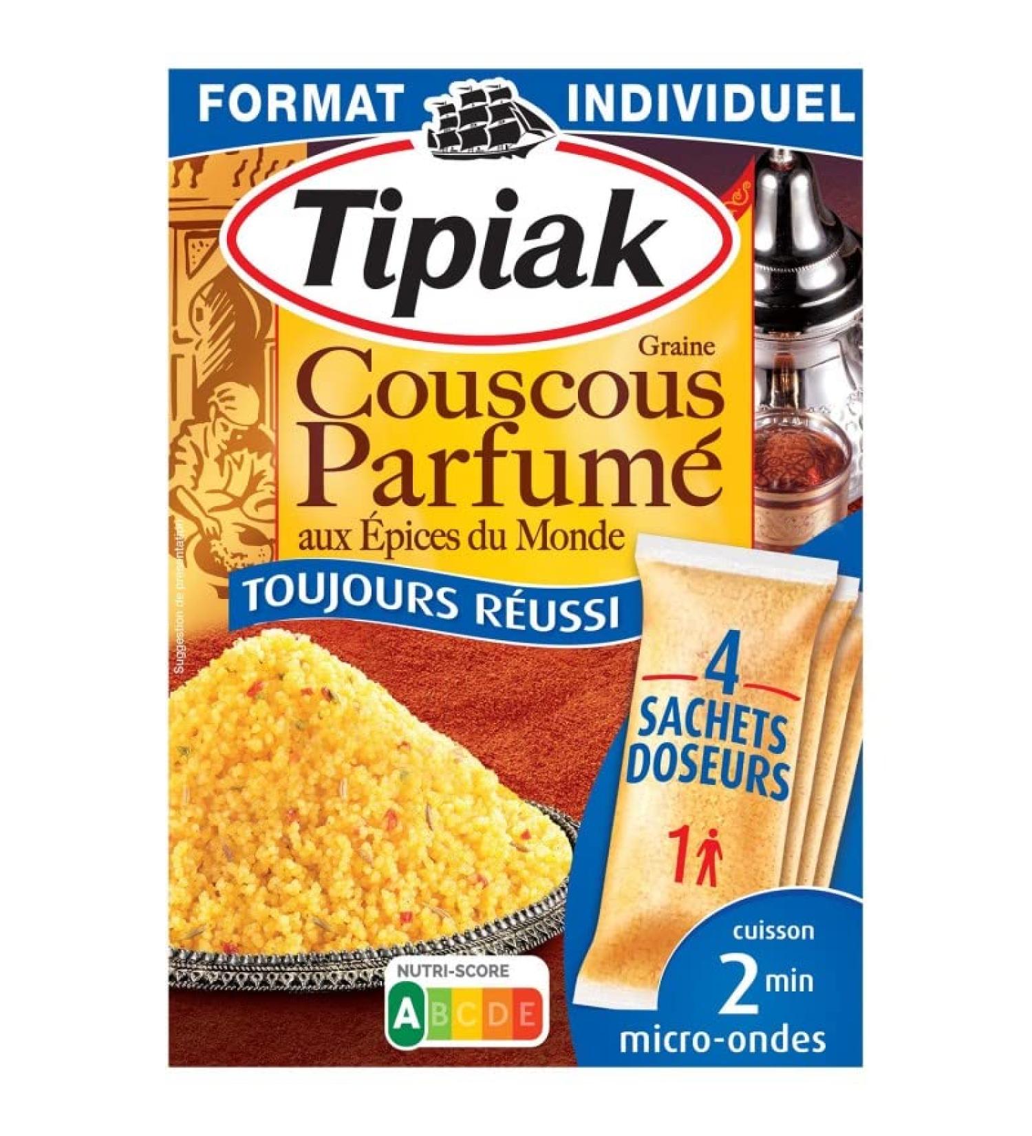 TIPIAK - Coucous Parfum 4 X 65G - Trois Articles