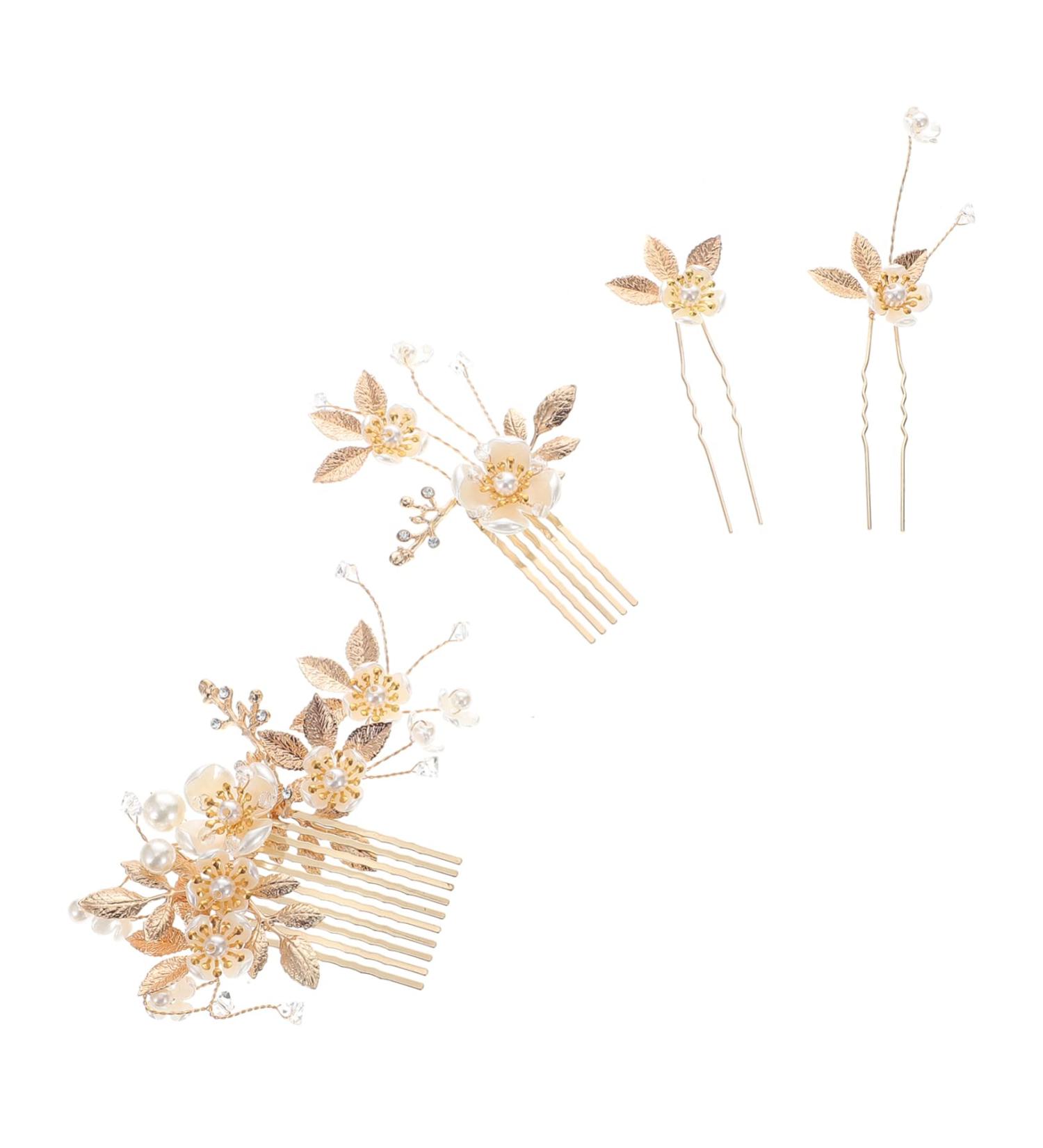 DOITOOL 1 Set Wedding Hair Comb Crystal Hair Comb Wedding Headdress Diamond Headpiece Bridal Headdress Vintage Bridal Hair Accessories for Prom Pearl Abs Rhinestones Bride Mosaic - Buy Online on GoSupps.com