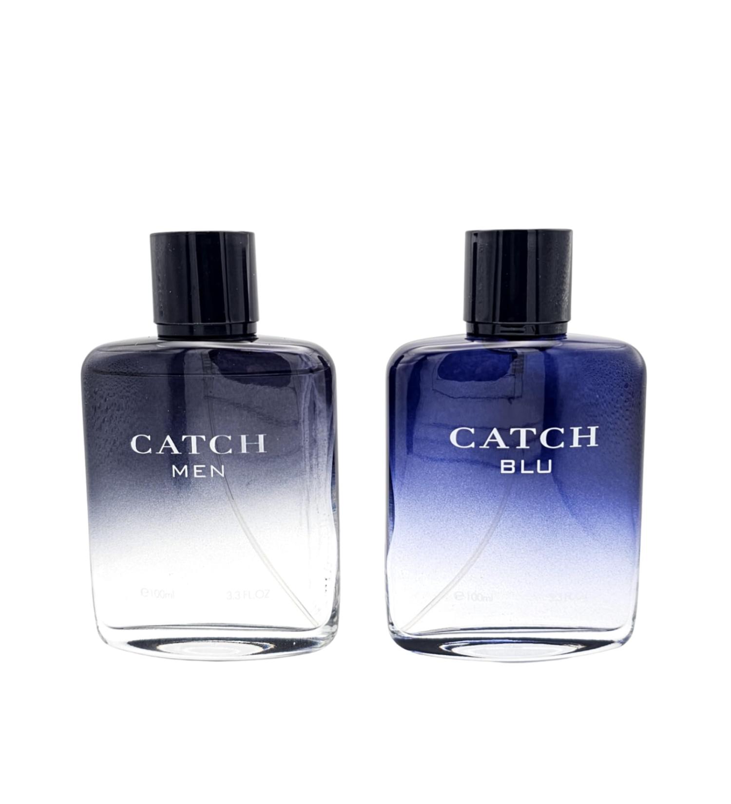 Catch Men and Catch Blu Cologne Combo Set Eau De Toilette Natural Spray Fragrance for Men Wonderful Gift Masculine Scent for All Skin Types 3.4 Fl Oz Each (Pack of 2) - Buy Online on GoSupps.com