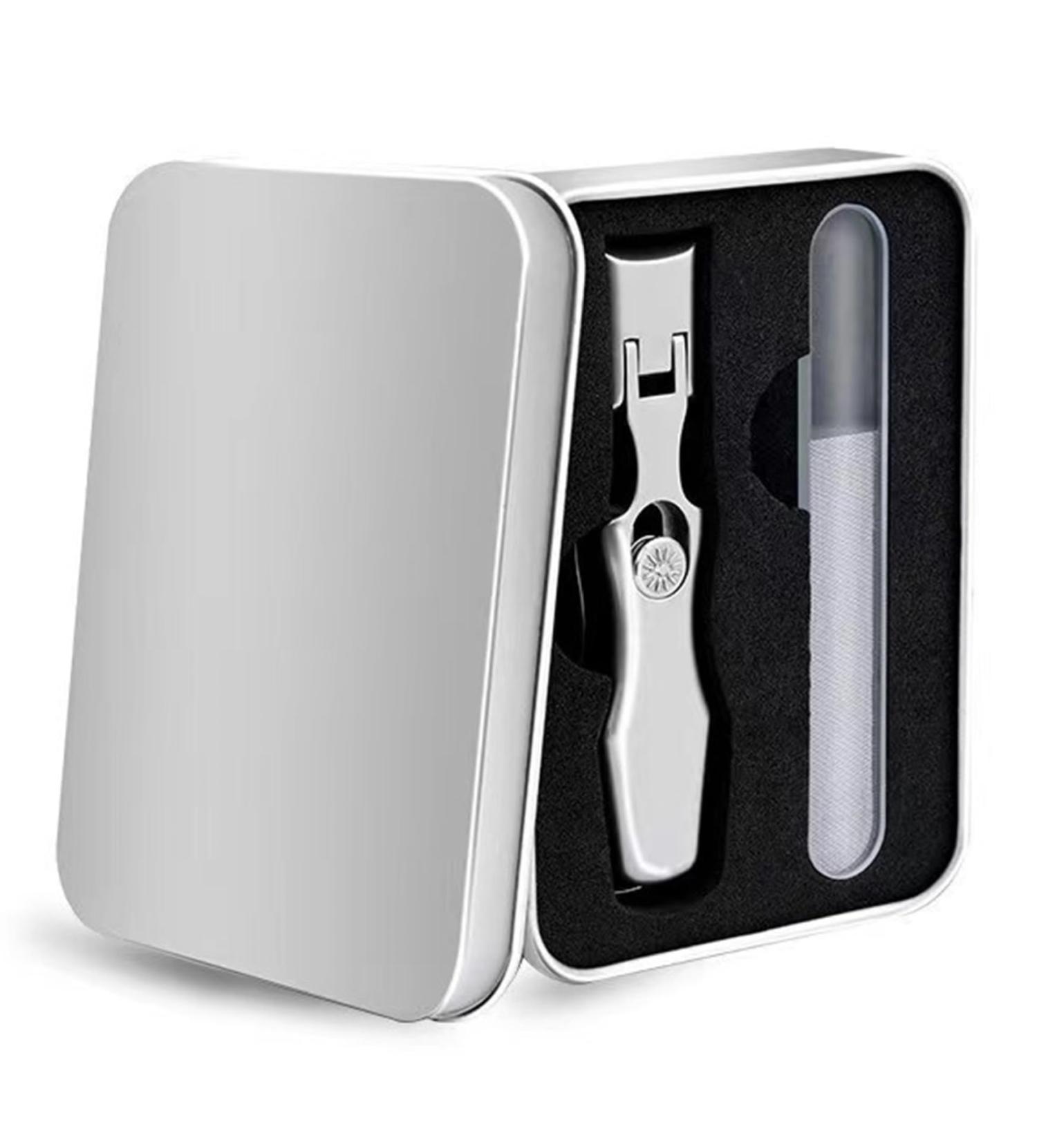 Nail Clippers with Catcher Wide Jaw Opening Anti Splash Nail Clippers Stainless Steel Nail Cutter with Sharp Curved Cutter and Storage Box for Men Women Nail Trimmer Manicure Tools - Buy Online on GoSupps.com
