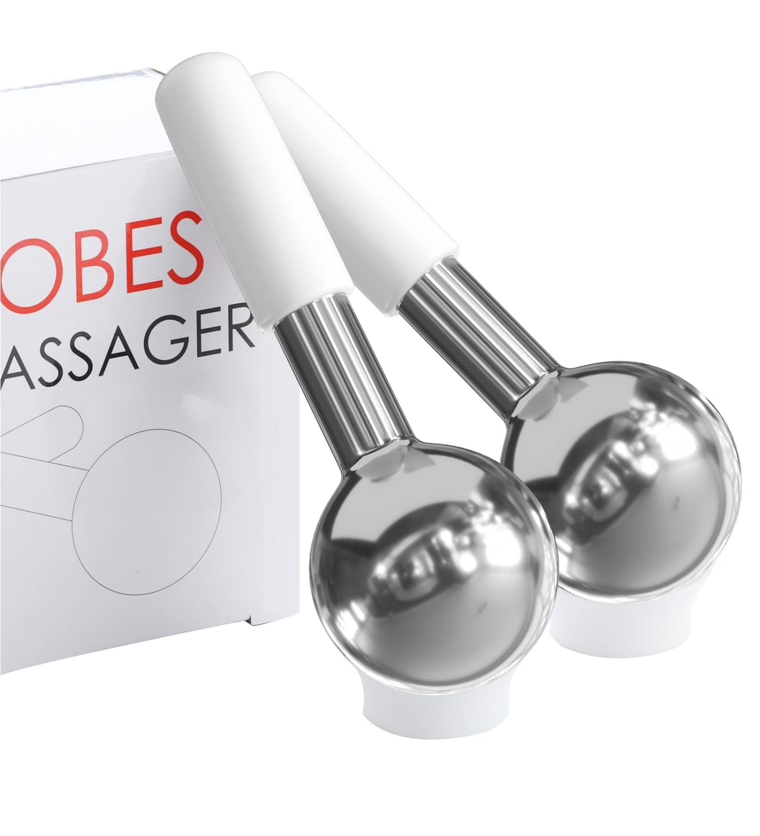 Unbreakable Stainless Steel Ice Globes for Facials Cooling Roller for Face Neck & Eyes Cryo Sticks for Skin Care Targets Dark Circles Puffiness Wrinkles and Collagen Productions White - Buy Online on GoSupps.com