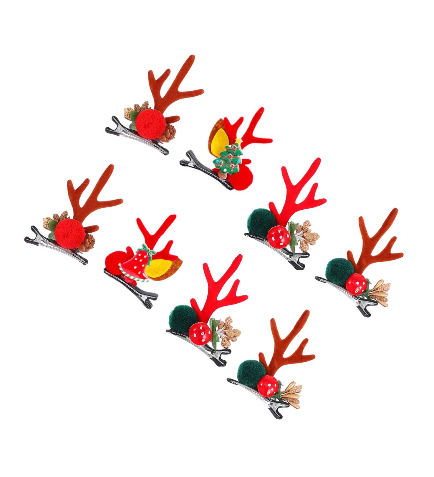 Beavorty 4 Pairs Christmas Hair Clips Antler Hair Clips Elk Hair Accessory Bill Hair Clips for Women Hair Clips for Kids Animal Horns Headpiece Antler Alligator Clips Christmas Costume - Buy Online on GoSupps.com