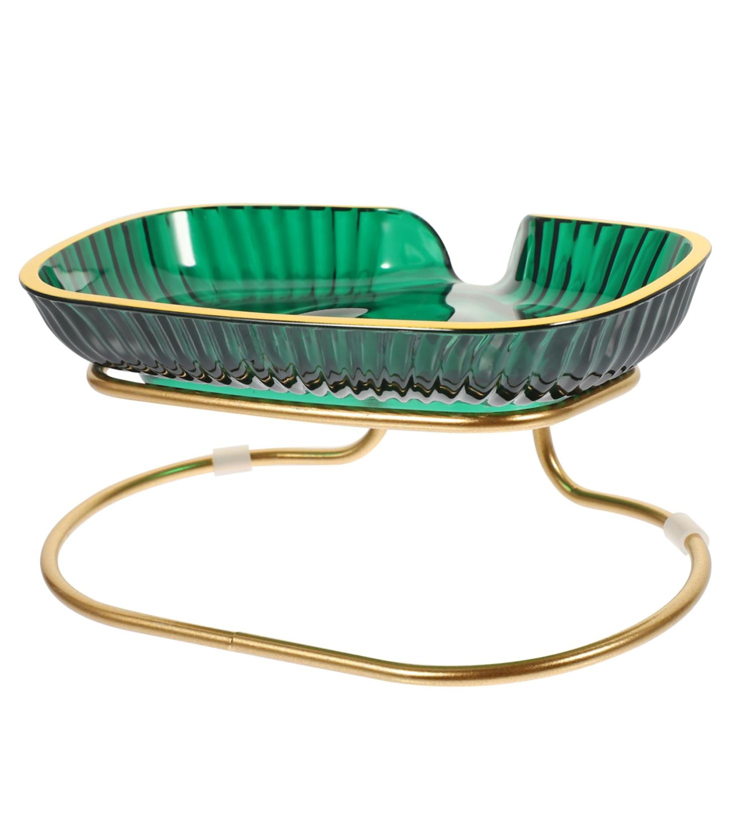 Light Luxury Soap Holder Pc Desk Toiletries Green 15X10X7CM - Buy Online on GoSupps.com