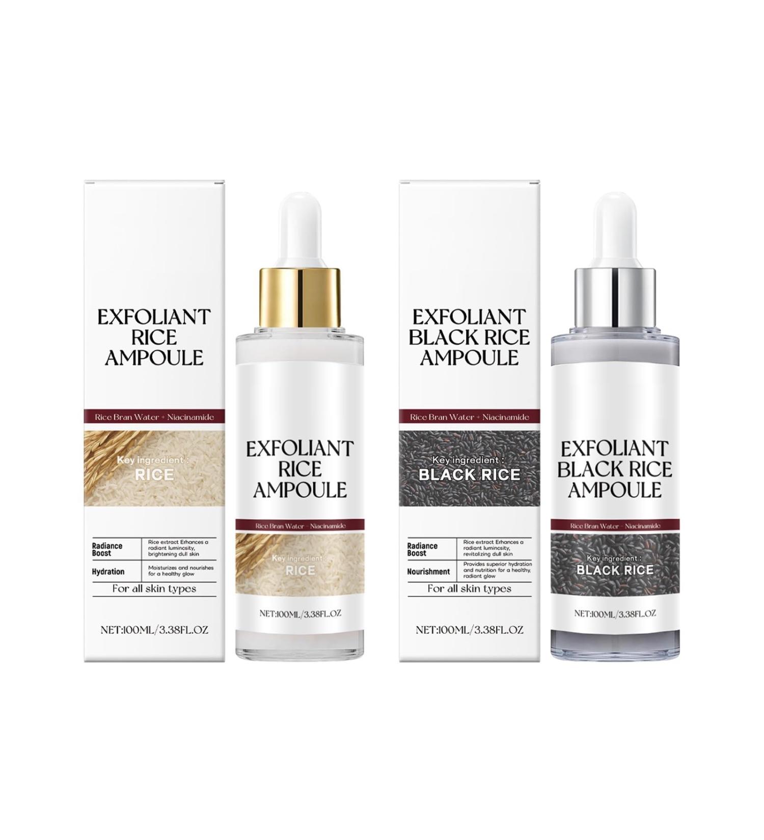 2 Pack Black and White Rice Exfoliant Which Soothes and Hydrates Skin Gentle Peel Shot Glow Rice Skin Care. Black and White Rice 3.38 Fl Oz (Pack of 1) - Buy Online on GoSupps.com