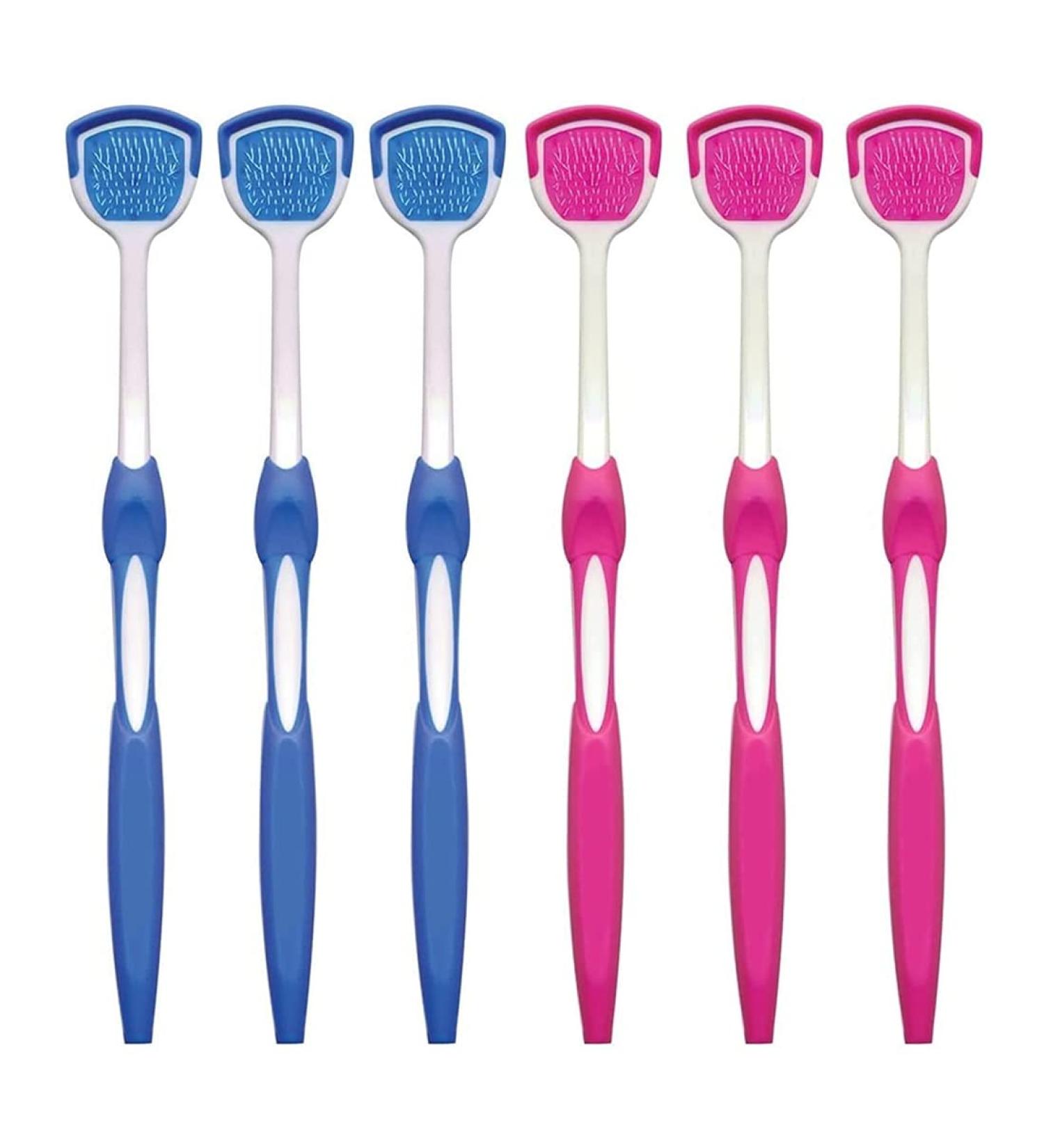 Fezf 6-Piece Tongue Cleaning Brush Set | Effective Tongue Scraper for Plaque Removal | Professional Oral Care - Buy Online on GoSupps.com