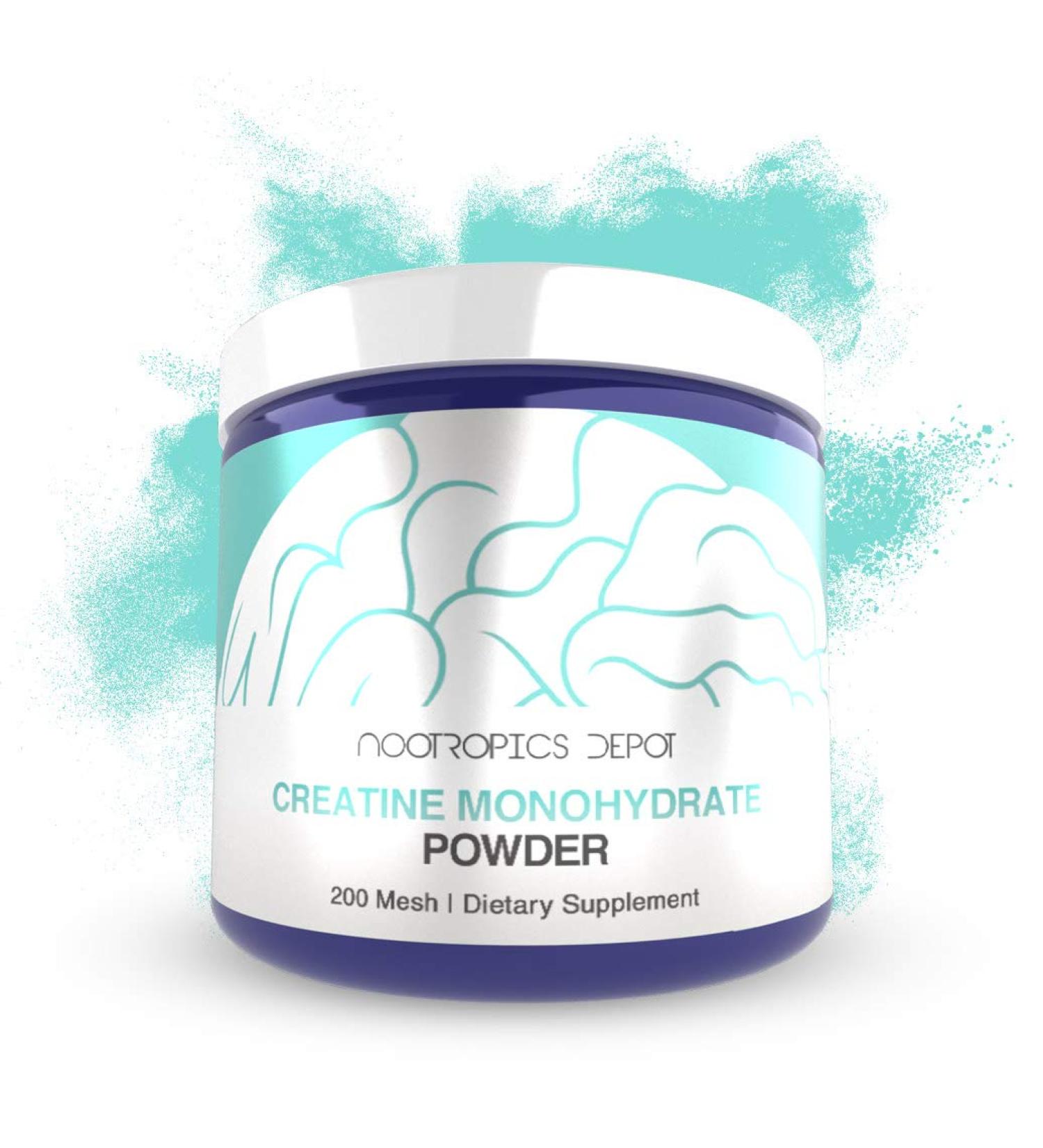 Nootropics Depot Creatine Monohydrate 200 Mesh Powder - Premium 500g for Enhanced Performance & Muscle Growth - Buy Online on GoSupps.com