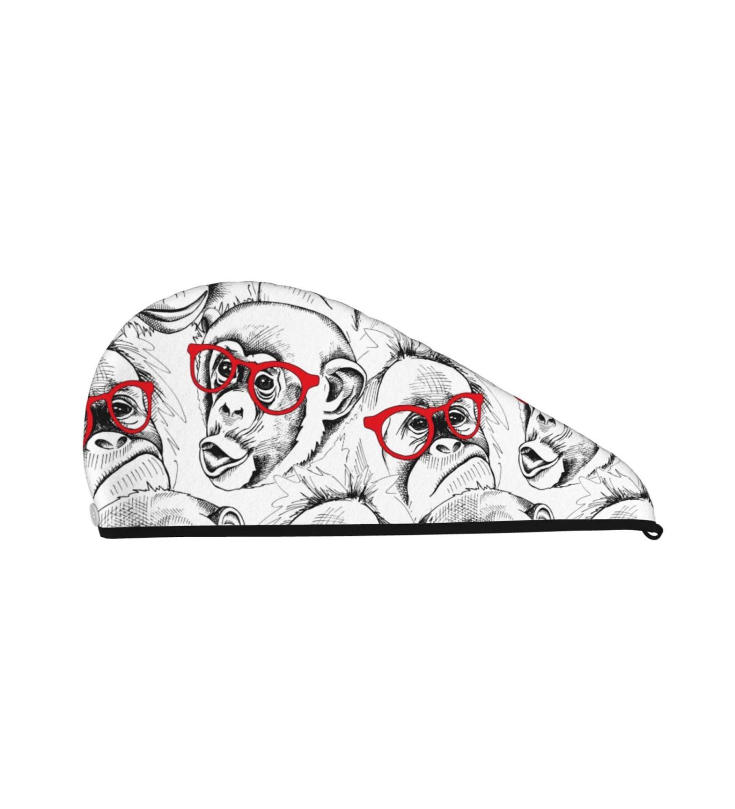 Monkey Microfiber Hair Towel - Super Absorbent Coral Velvet Wrap for Women | Quick Dry for Long Curly & Thick Hair - Buy Online on GoSupps.com