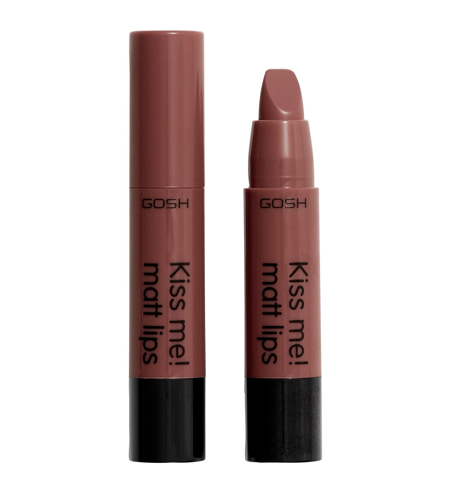 Gosh Kiss Me Matt Lips Lipstick - Vegan Long-Lasting Matte Color Moisturizing Perfume-Free - 006 Sweet Kiss - 1 Piece - Buy Online on GoSupps.com