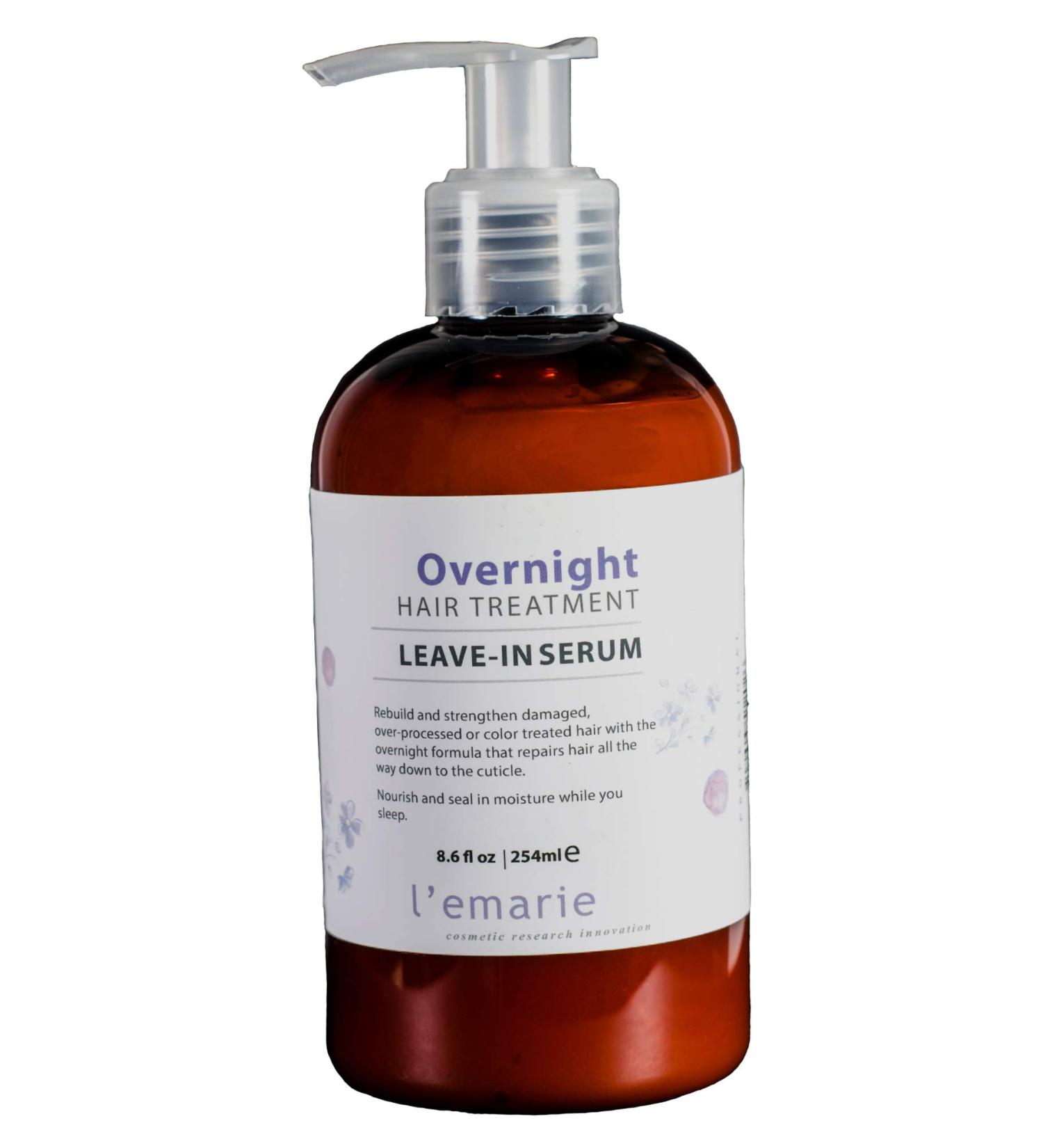 Lemarie Overnight Repair Hair Treatment Serum - Leave-in for Damaged Over-Processed & Color Treated Hair - 8.6 oz - International Shipping Available - Buy Online on GoSupps.com