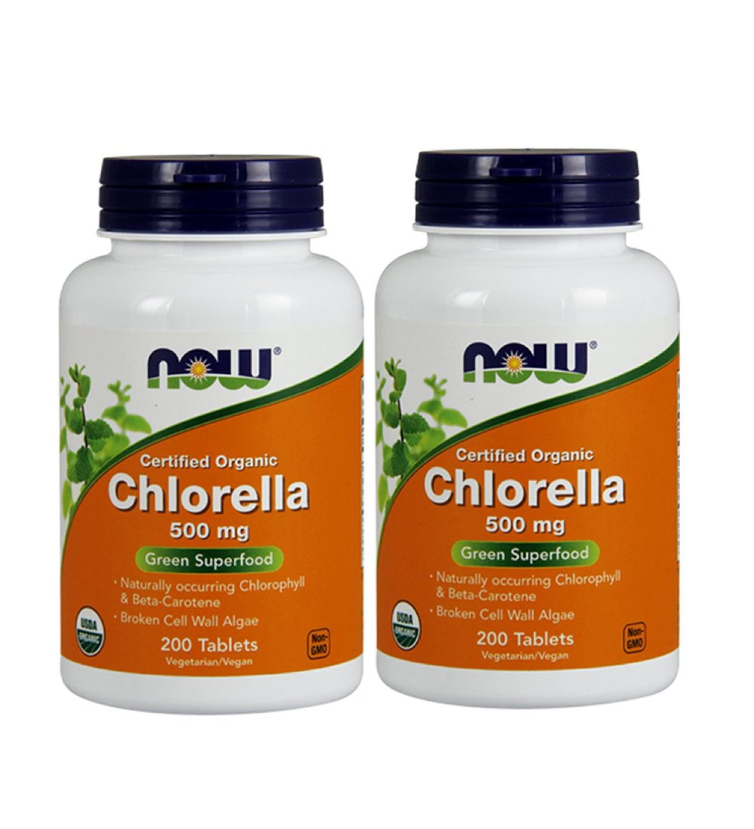 Now Foods Chlorella 500 mg 200 Tablets (Pack of 2) - Buy Online on GoSupps.com