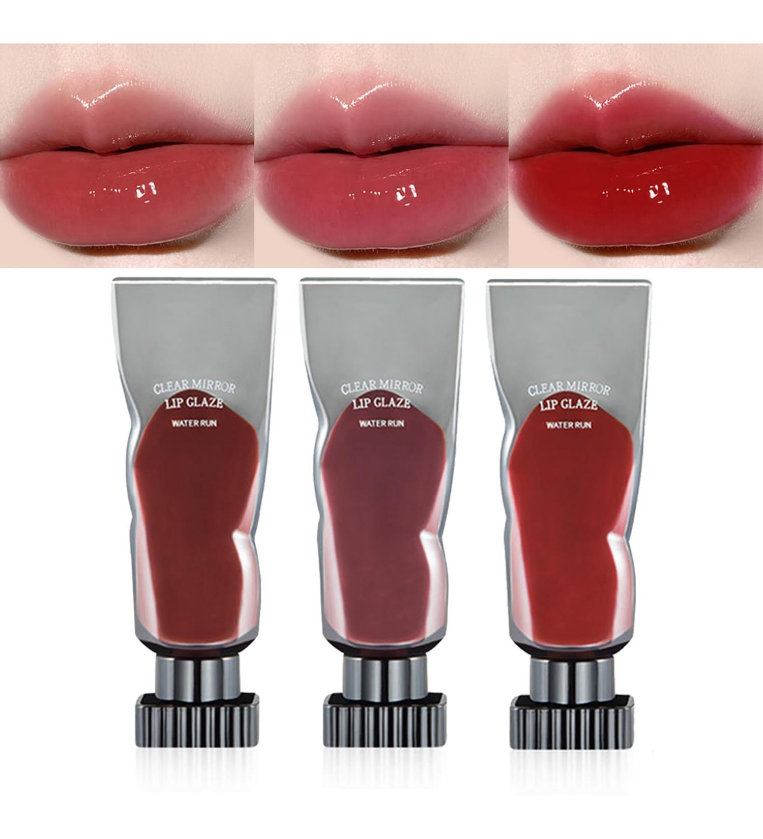 6Pcs Lip Gloss Set - Clear Mirror Lip Tint, Long Lasting Lip Stain, Non-Stick Cup Liquid Blush - Moisturizing Red Lipstick & Tinted Balm - Lip Makeup Kit (01+03+06) - Buy Online on GoSupps.com