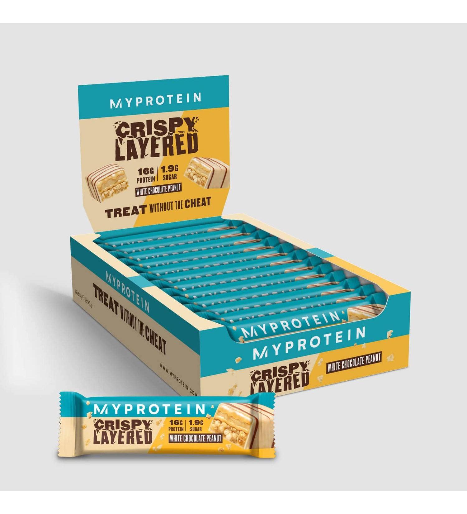 Myprotein Crispy Diaper Bar 12 Bars White Chocolate Peanut - Buy Online on GoSupps.com