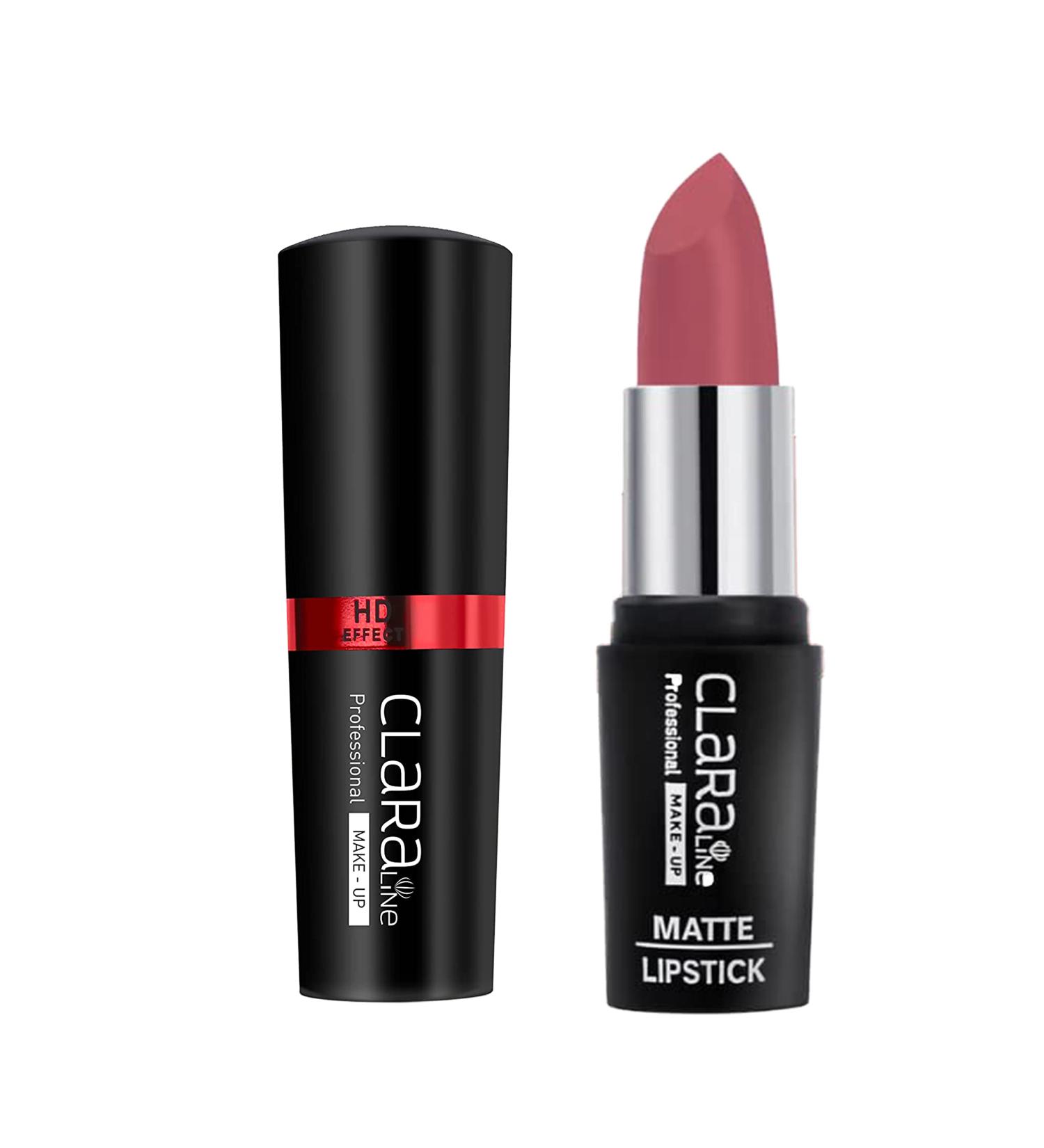 Claraline Matte Lipstick - Long Lasting & Highly Pigmented Makeup for Women | Smudge-Proof, Cruelty-Free, Halal-Certified & Paraben-Free | Soft Pink 464 - Buy Online on GoSupps.com