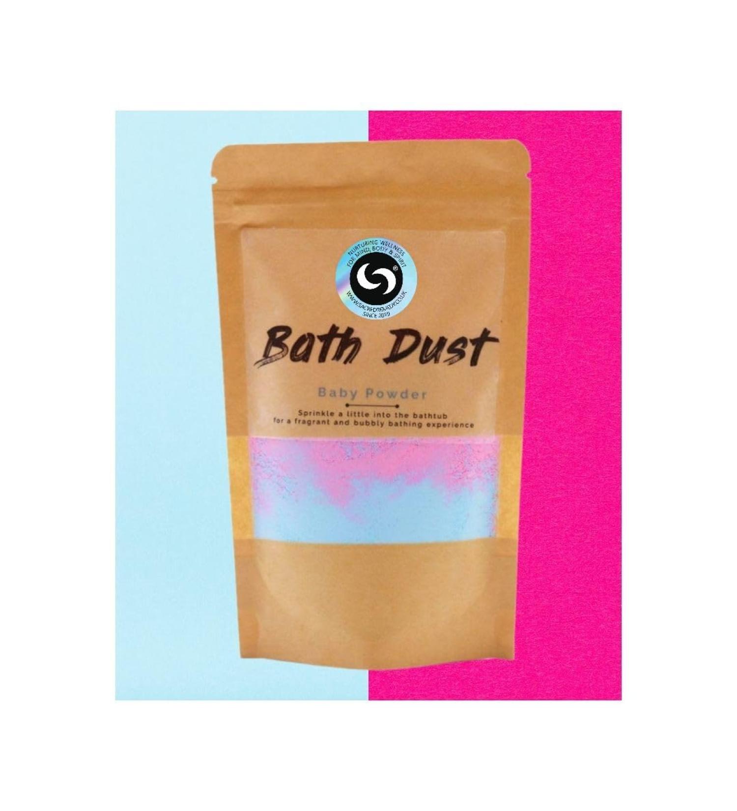 Baby Powder' Magic Bubble Bath Dust. The Vibrant Relaxing Magical Luxury Powdered Bath Bomb Experience with Shea Butter 190g  - Buy Online on GoSupps.com
