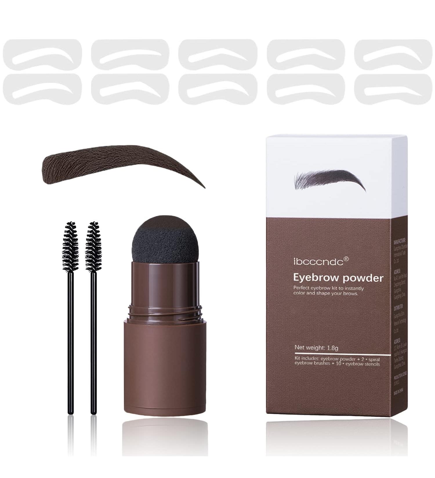 10PCS Eyebrow Stamp Stencil Kit - Professional Waterproof Brow Template for Natural Brown Makeup - Buy Online on GoSupps.com