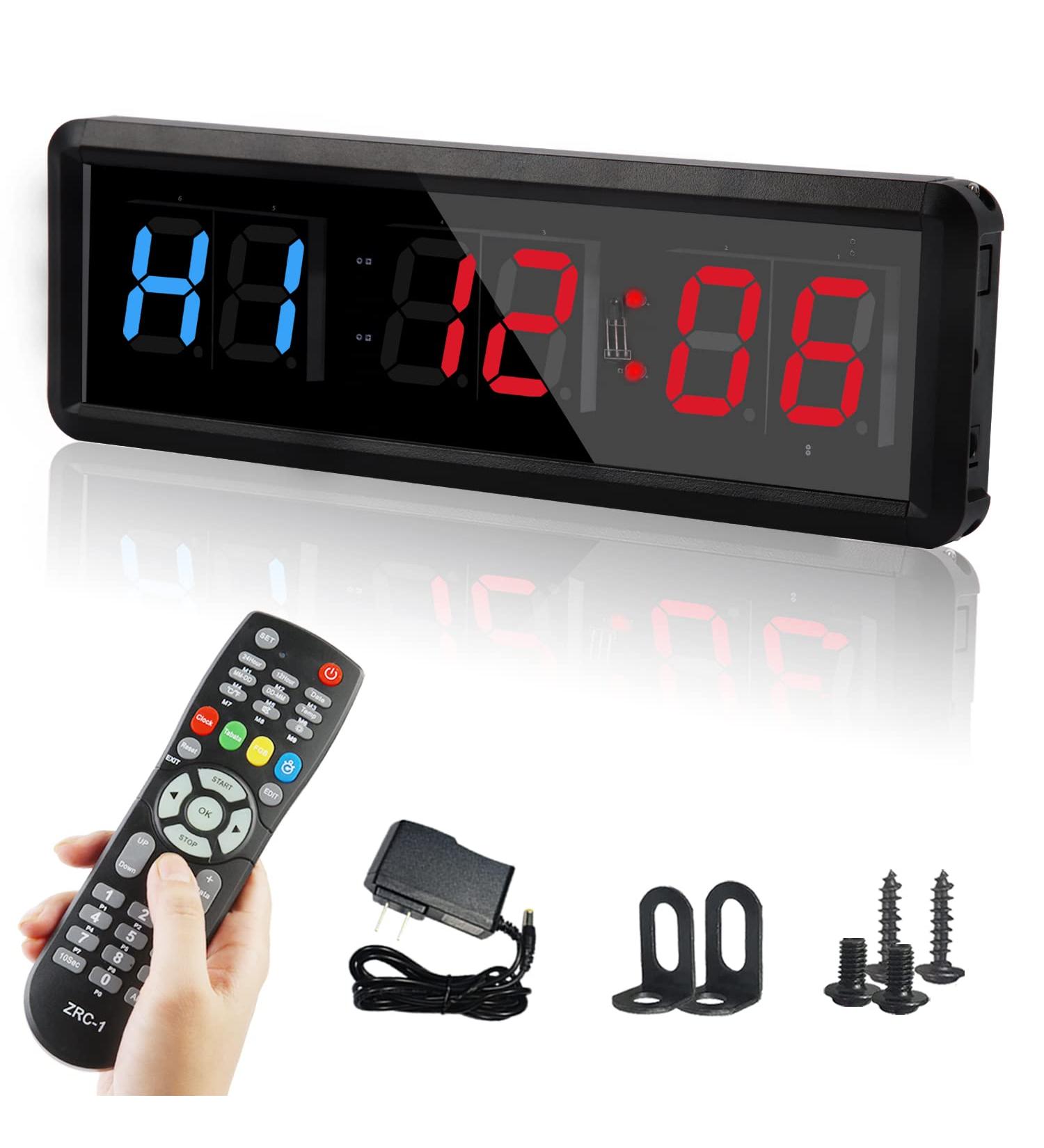 SMAHEAT 1.5 Multi-Function Fitness Timer for Tabata, FGB, EMOM - Blue/Red Stopwatch for Home/Gym Workouts - Buy Online on GoSupps.com