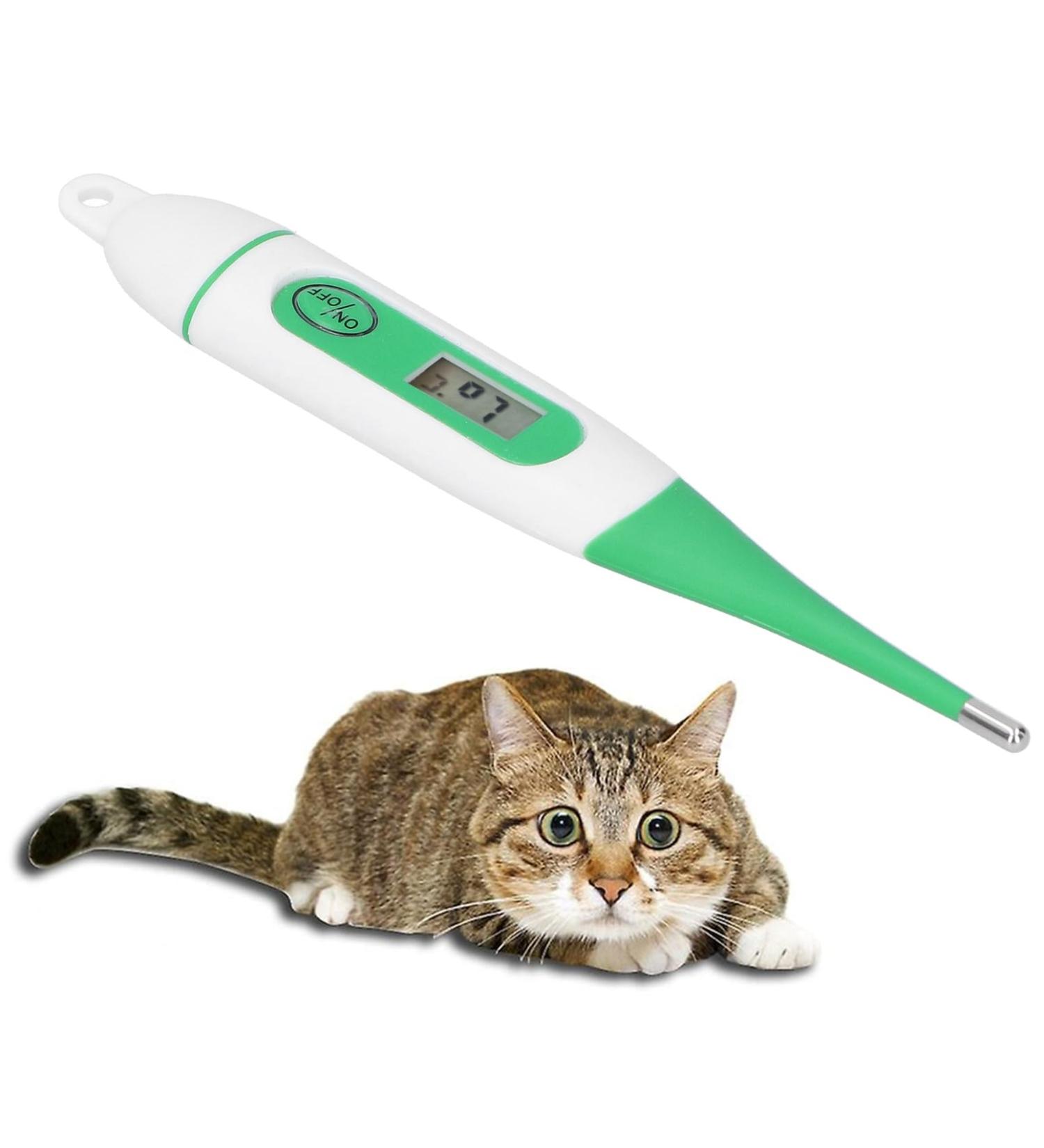 Duokon Electronic Veterinary Thermometer Waterproof Digital Animal Thermometer for Cattle Sheep Horses with LCD Display - Buy Online on GoSupps.com