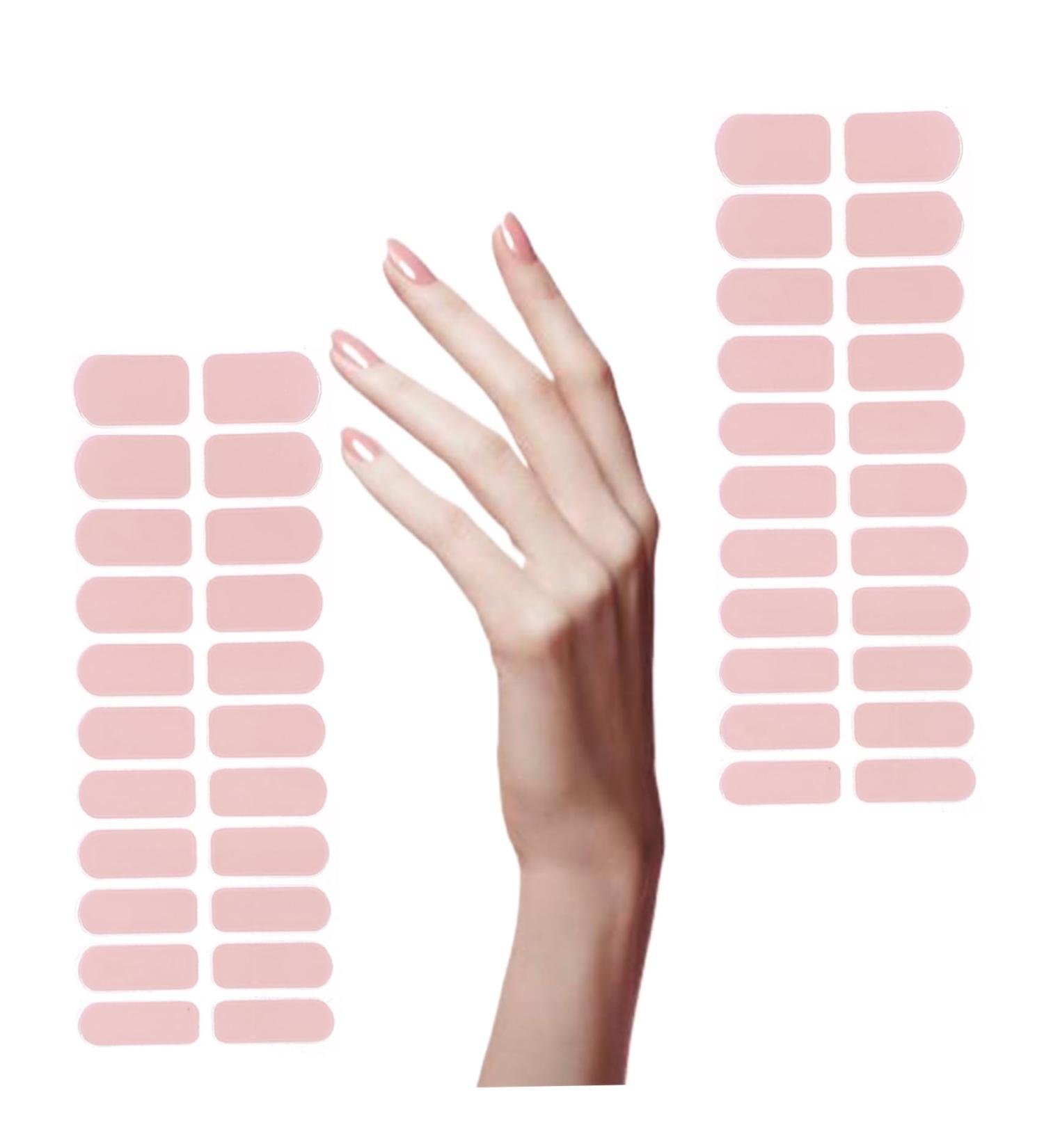 44PCS Gel Nail Stickers Light Colour Gel Nail Strips Long Lasting Nail Polish Strips Self Adhesive Sticker Nails Full Cover Nail Stickers for Women Girls - Buy Online on GoSupps.com
