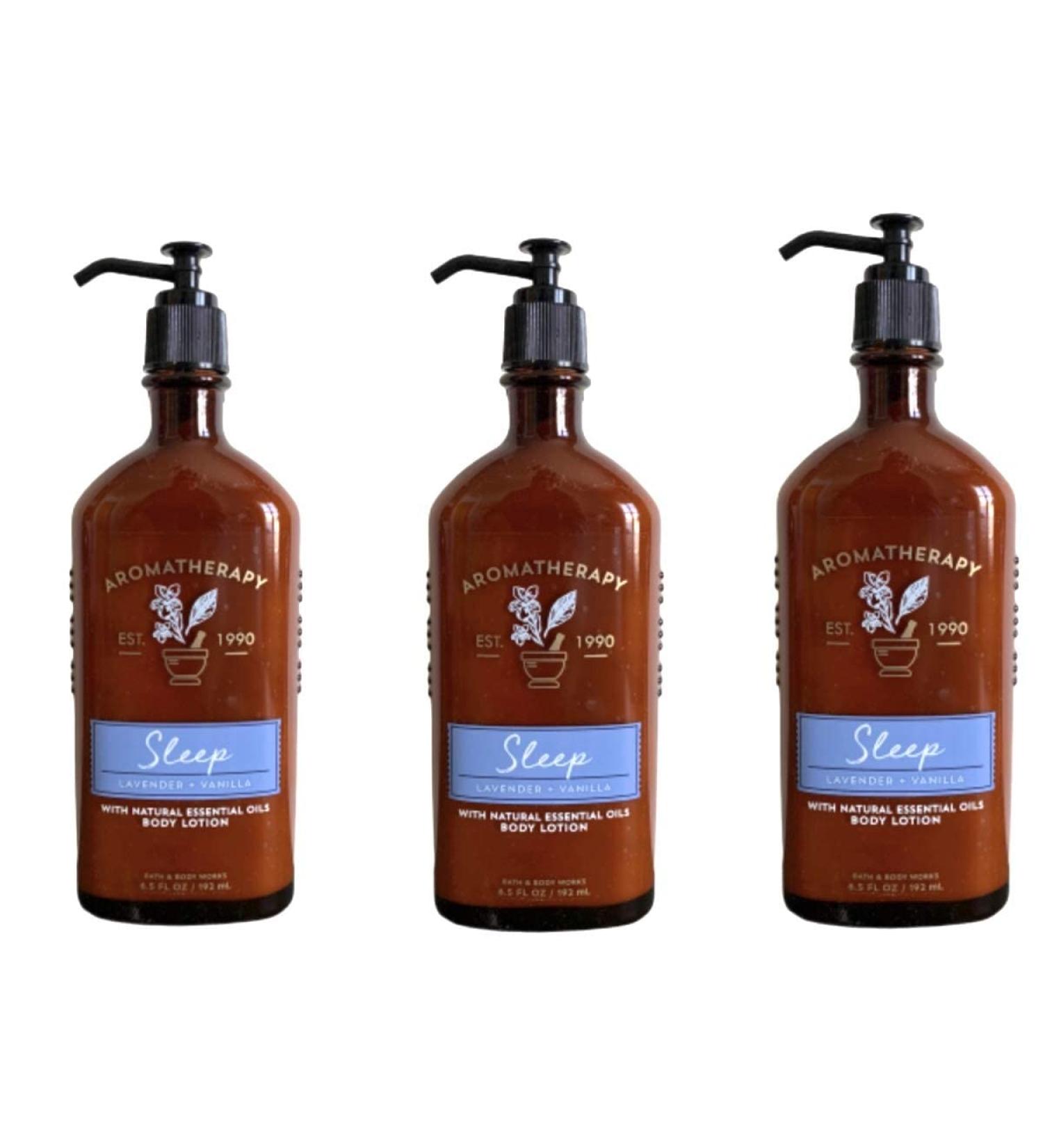 Lot of 3 Bath & Body Works Aromatherapy Lavender Vanilla Body Lotion (Lavender Vanilla)