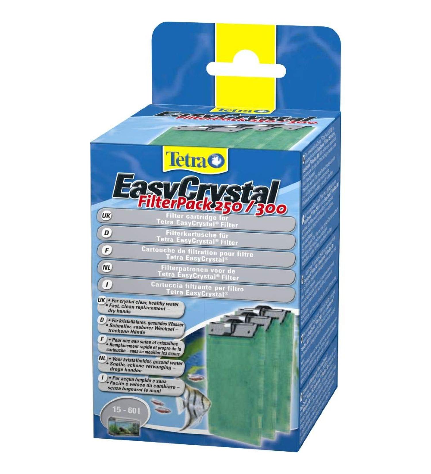 Tetra EasyCrystal Filt Pack 250/300 - Filter Materials for 15-60L Aquariums | 3 Pieces | International Shipping Available - Buy Online on GoSupps.com