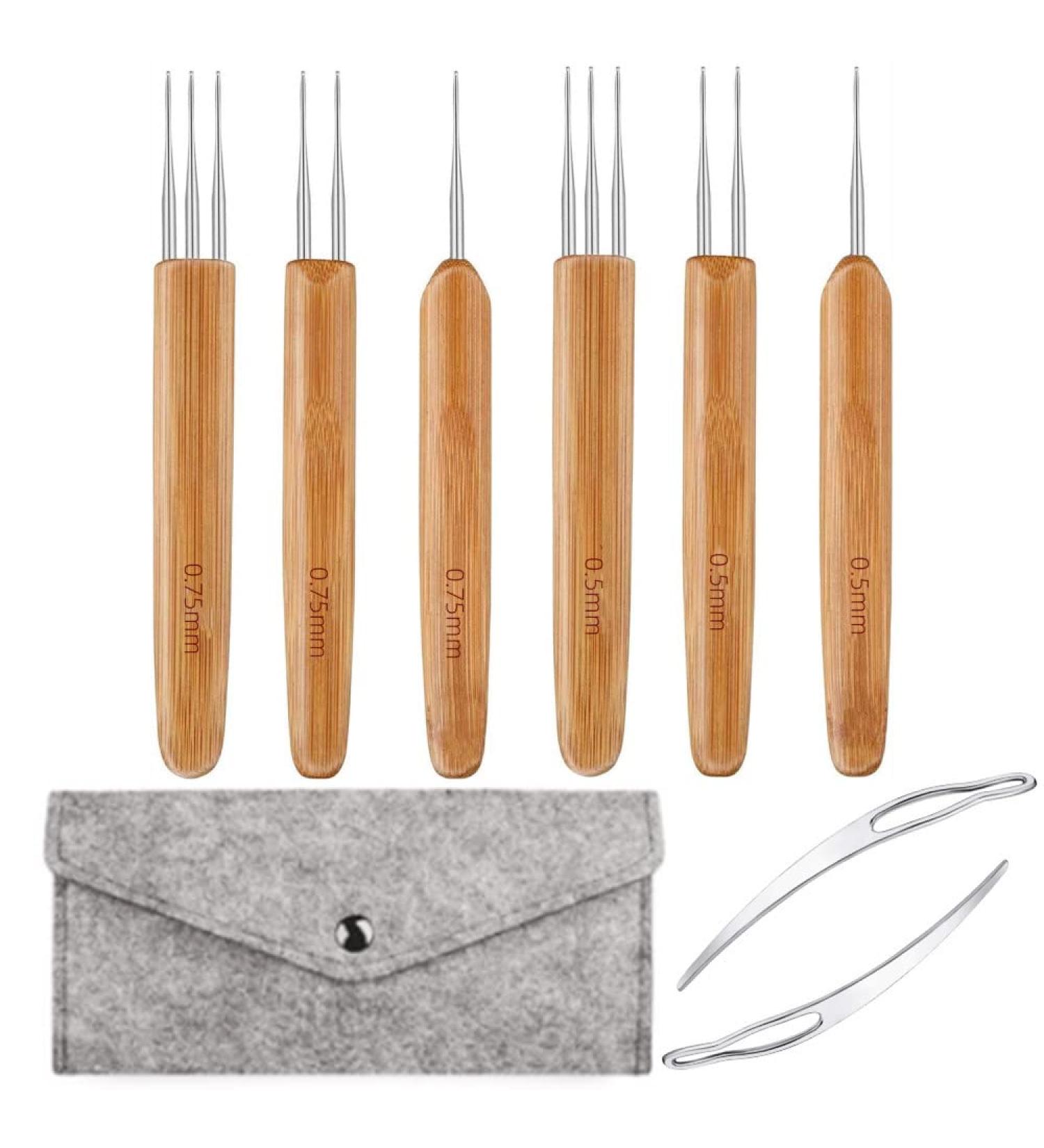 Dreadlock Crochet Needle Set - 6 Hooks with Interlocking Tool and Case - Buy Online on GoSupps.com