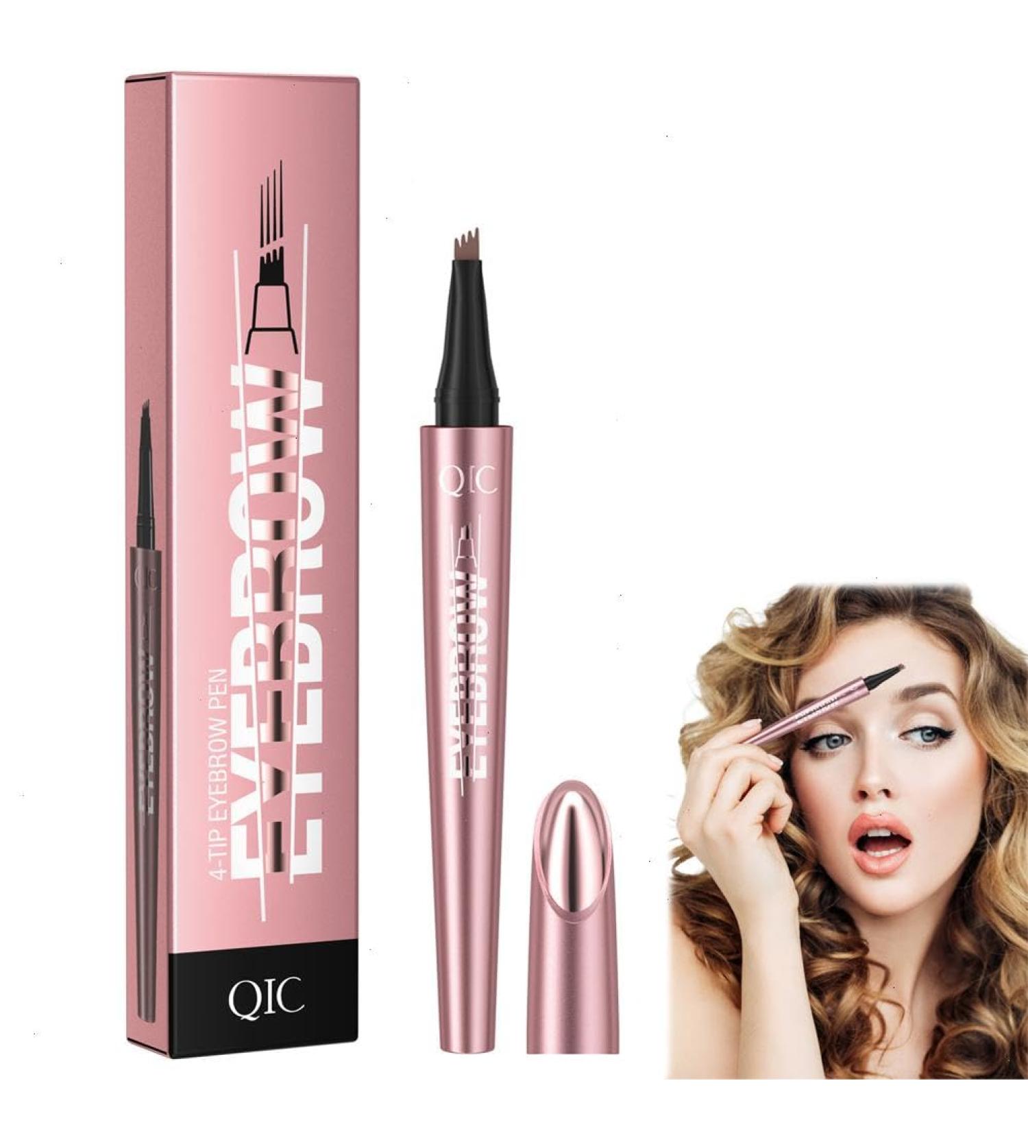 New Eyebrow Pen 3d Eyebrow Pen Waterproof Eyebrow Pen Micro Eyebrow Pen 4-Point Precision Eyebrow Pen Delicate Pen Tip As Fine As Hair Accurately Outlined With Smooth Lines Dark Coffee Color - Buy Online on GoSupps.com