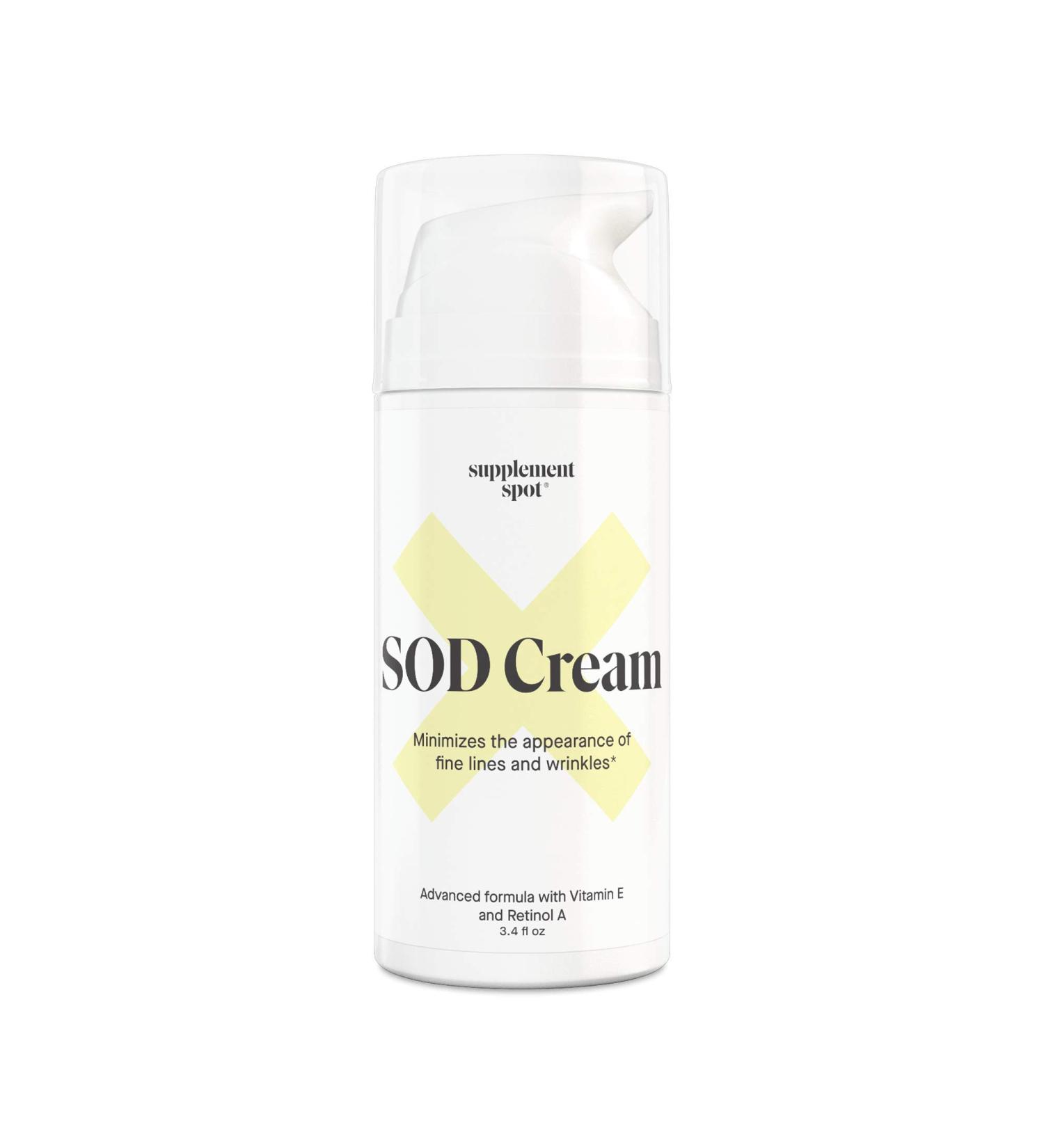 Superoxide Dismutase SOD Anti Aging Cream - Repair Fine Lines & Wrinkles, 3.4 oz Face Moisturizer for Firmer & Smoother Skin - Younger Looking Results - Buy Online on GoSupps.com