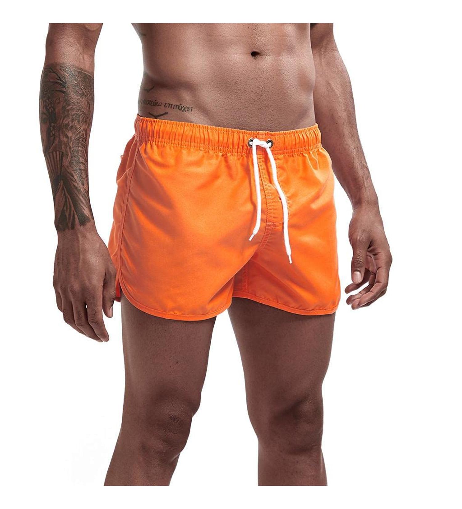 Ronony Men's Short Pants - Quick-Dry Summer Sports Shorts for Running & Training | Fitness Jogging Pants with Pockets (M Z004 #Orange) - Buy Online on GoSupps.com
