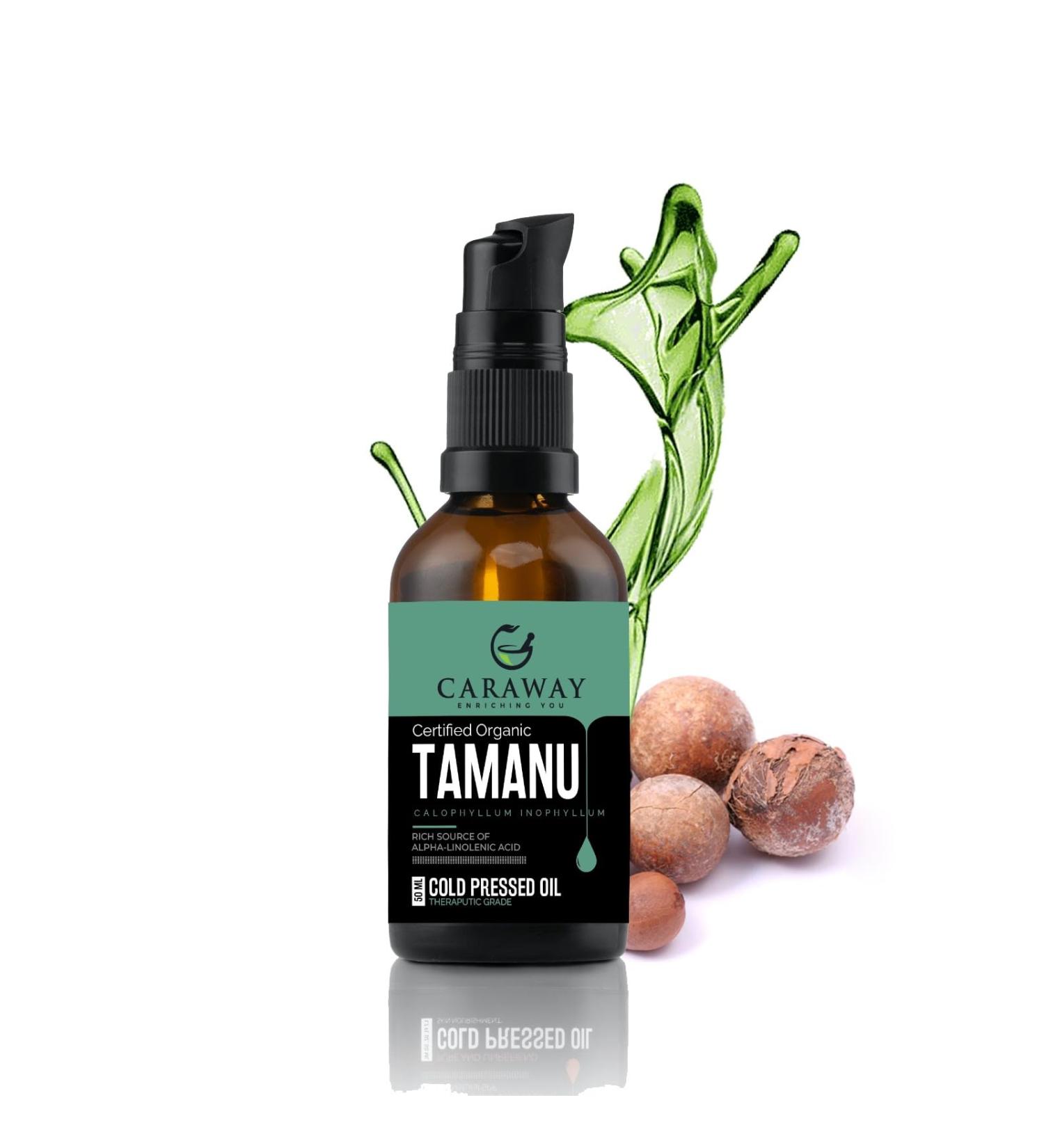 CARAWAY Organic Tamanu Oil - Cold Pressed Natural Moisturizer for Skin Hair & Face - Treats Hyperpigmentation Acne Scars Eczema & Psoriasis - 1.7 Fl oz (50 ml - Buy Online on GoSupps.com