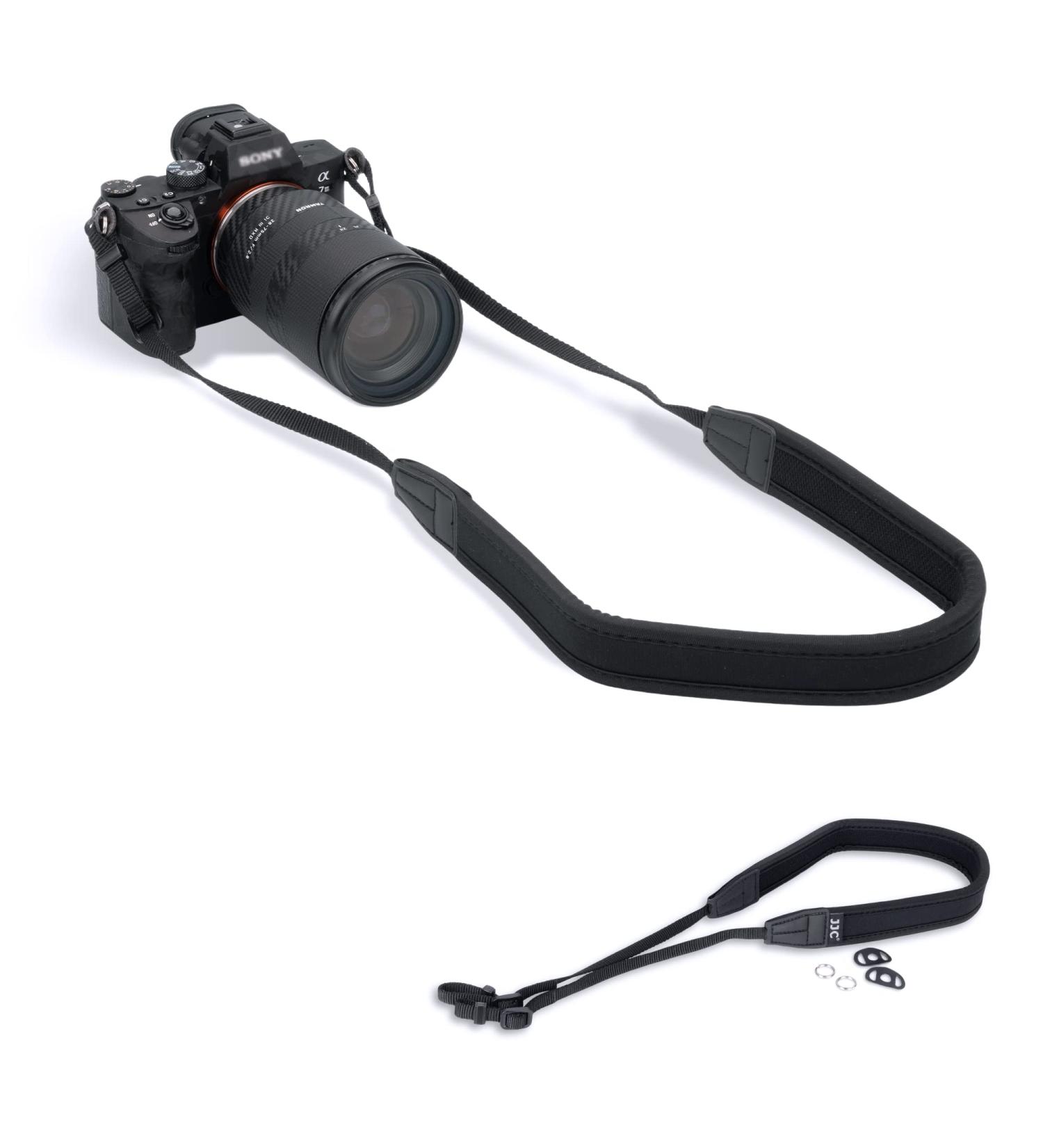Mirrorless Camera Neck Strap Shoulder Belt for Sony, Fujifilm, Nikon, and Canon - Black - Buy Online on GoSupps.com