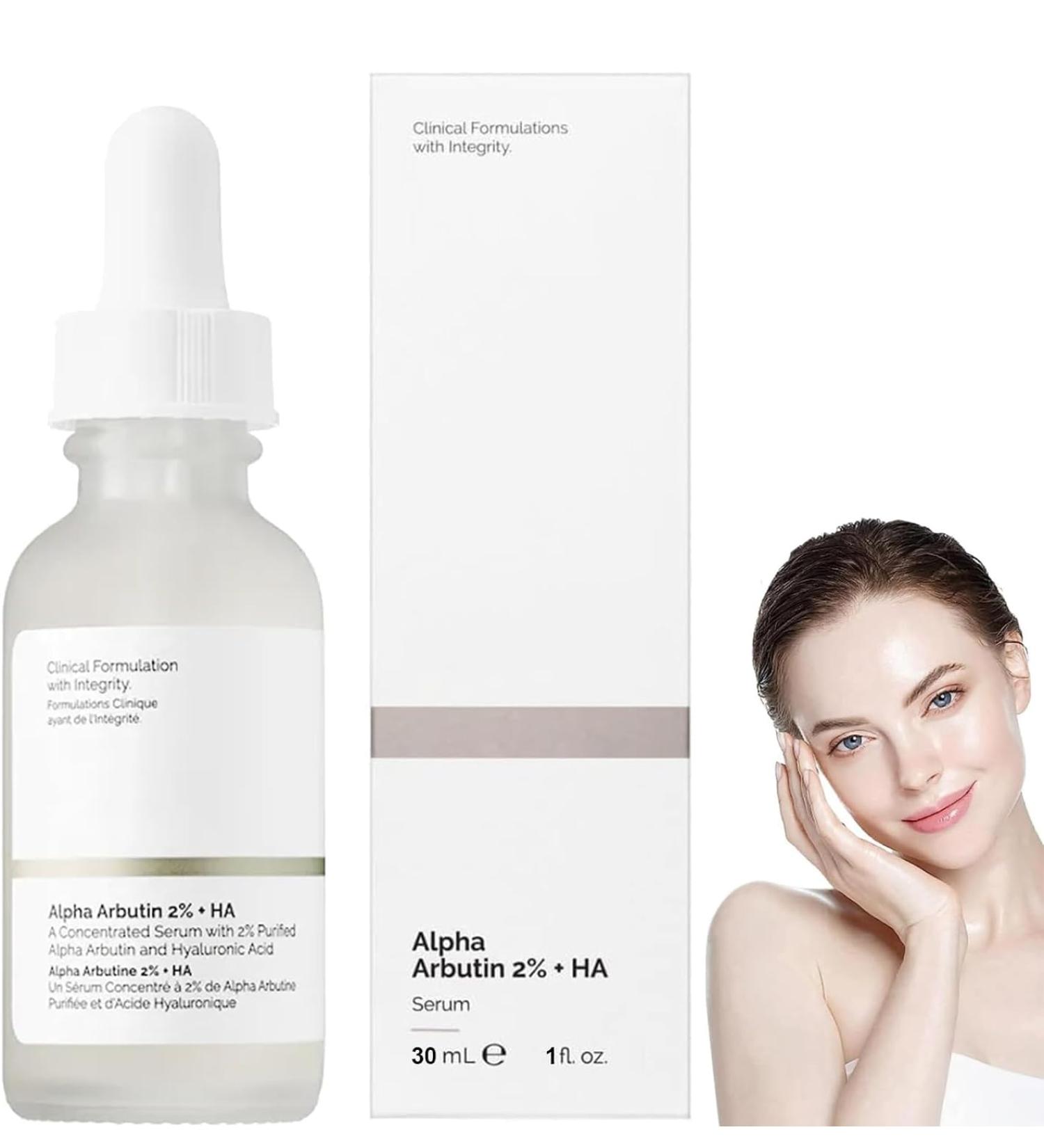 Alpha Arbutin 2% + Hyaluronic Acid Hyaluronic Acid Serum for Face Reduce Fine Lines & Wrinkle Alpha Arbutin Serum Dark Spots Removal Face Serum for Women & Men Plump and Smooth - Buy Online on GoSupps.com