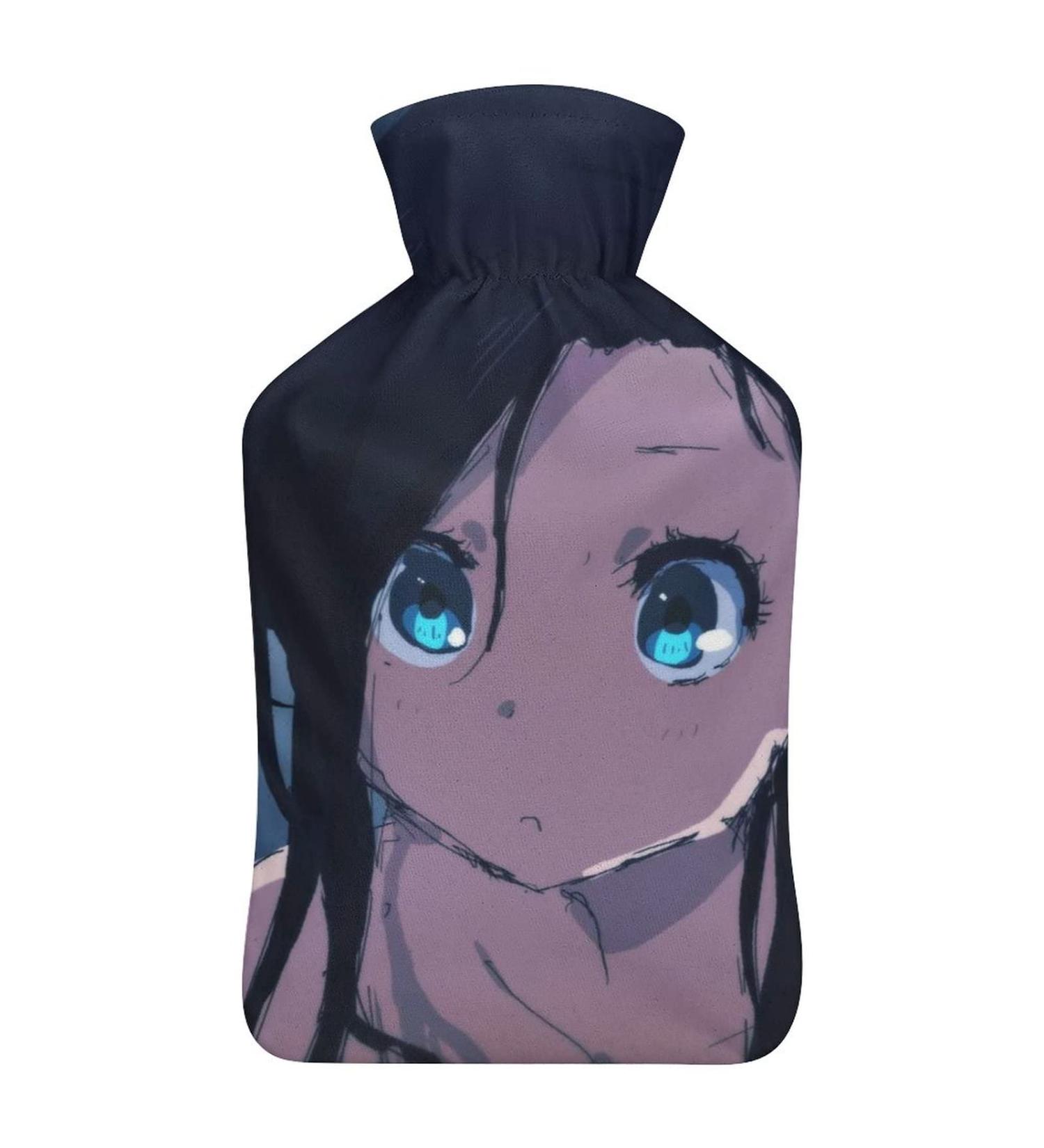 Cute Girl Plush Hot Water Bottle with Cover - Hand Warmer for Adults & Kids | 26.5x15.3cm - International Shipping - Buy Online on GoSupps.com