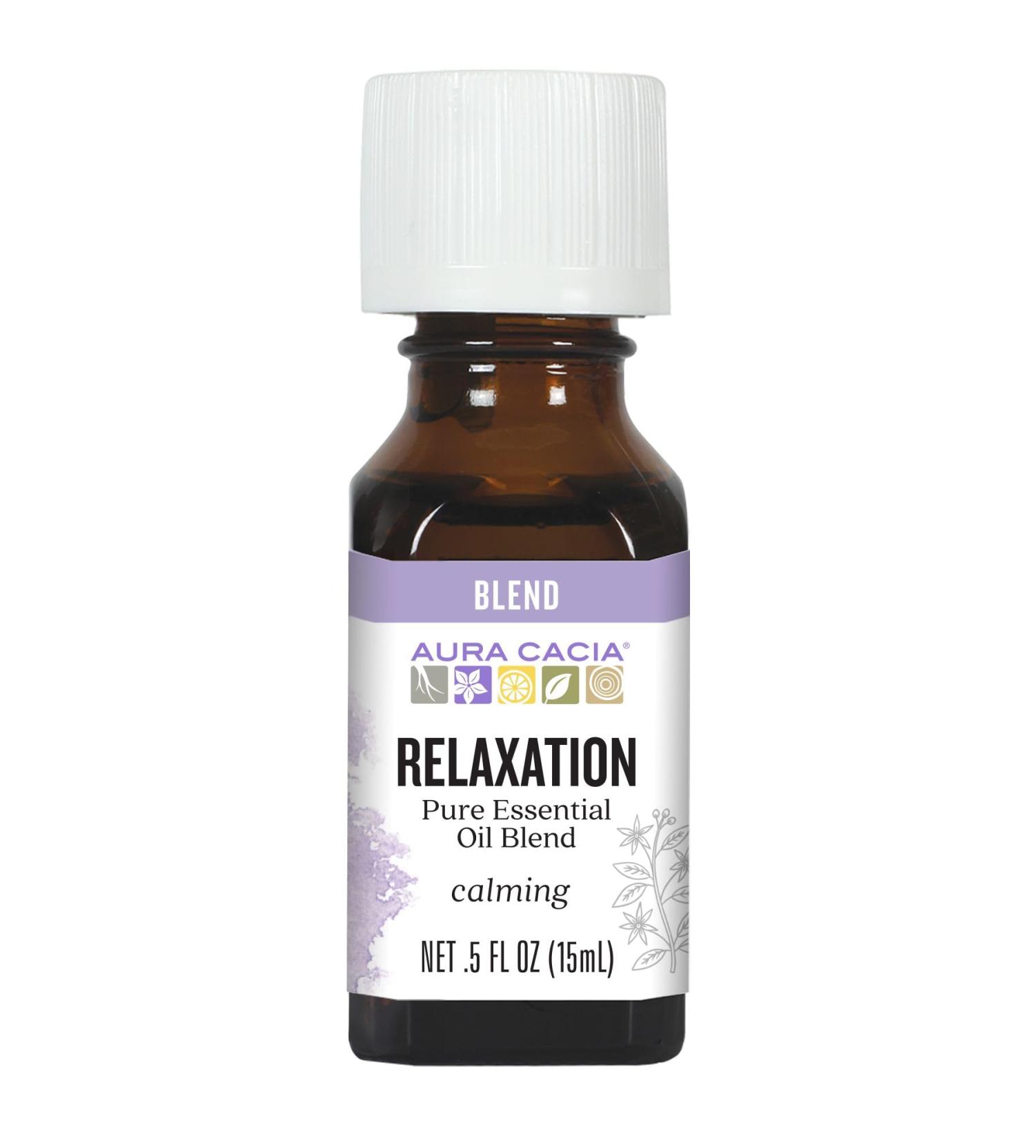 Aura Cacia Relaxation Essential Oil Blend 0.5 fl. oz - Calming Aromatherapy for Stress Relief - International Shipping Available - Buy Online on GoSupps.com