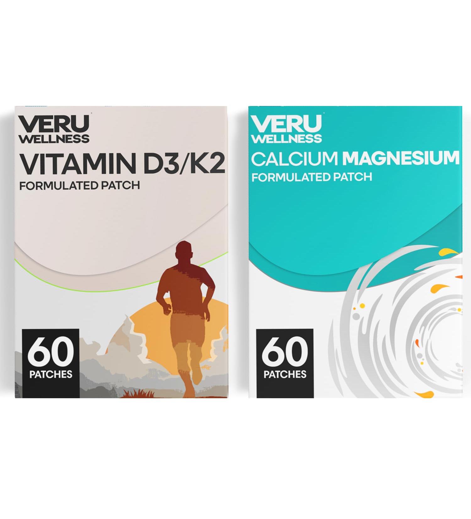 Bone Health Complete Duo Lifestyle Patches Vita D3/K2 Calcium Magnesium - Self Adhesive Time Release Topical Patch 8-10 Hours (60 Day Supply) Bone Health Duo - Buy Online on GoSupps.com