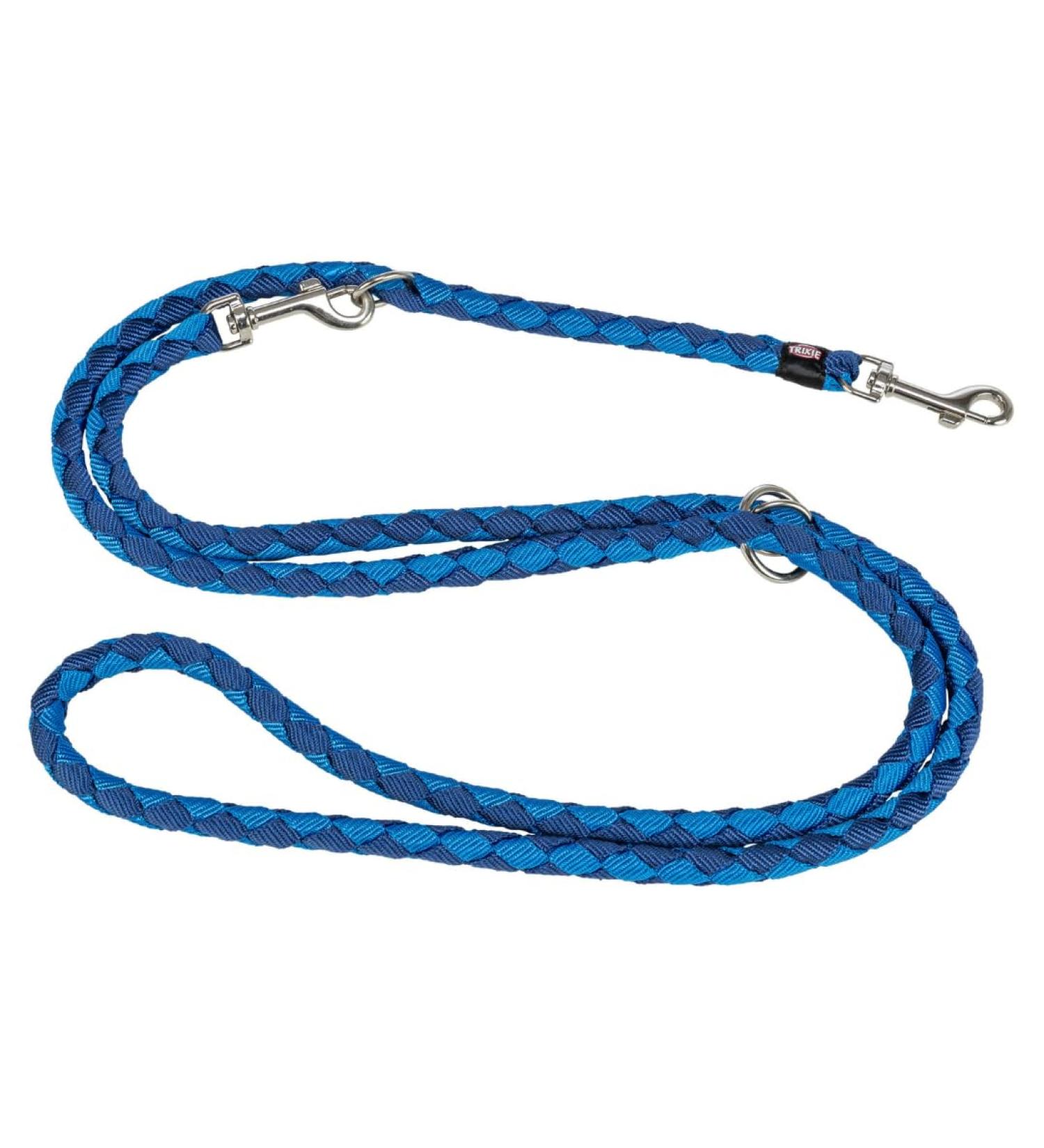 Trixie Dog Leash Cavo V-Line S-M 2.00m 12mm - Adjustable Outdoor Leash for Small to Medium Dogs - Indigo/Royal Blue - Buy Online on GoSupps.com