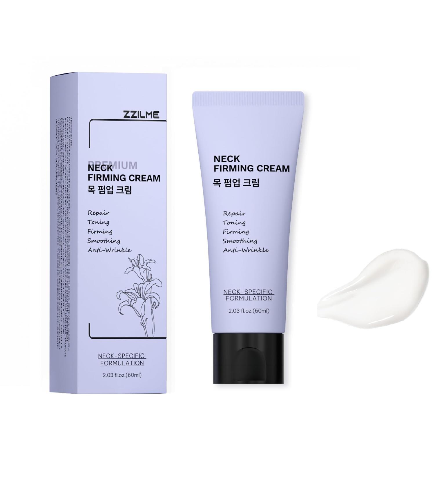 ZZILME Premium Neck Firming Cream Lifting & Tightening Treatment for D collet and Chest Anti-Aging Neck Cream Reduces Fine Lines and Sagging Gift for Women & Men 2.0 Fl Oz - Buy Online on GoSupps.com