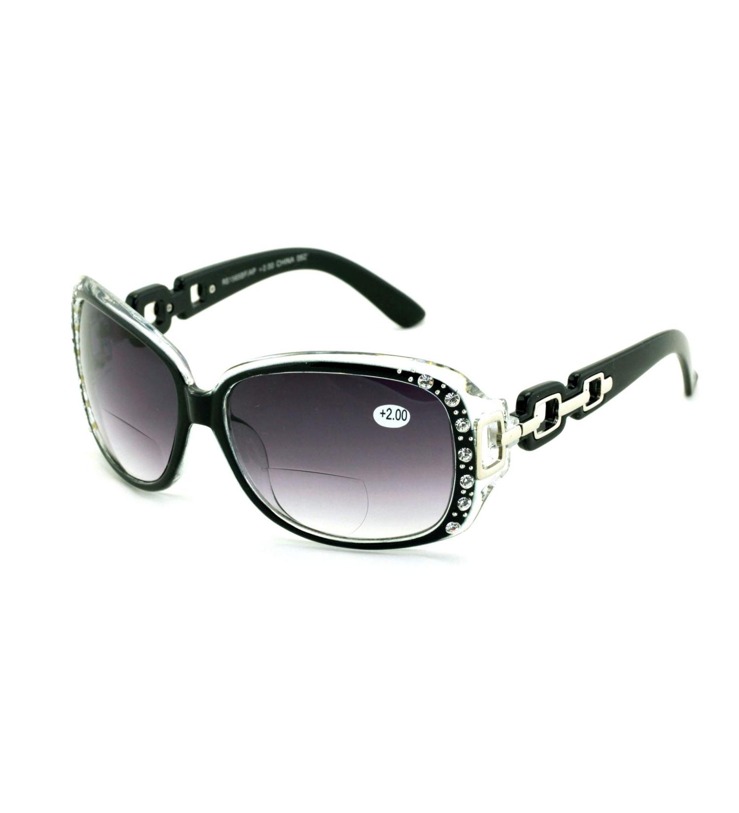 V.W.E. Oversized Rhinestones Women s Bifocal Reading Sunglasses - Vintage Black 2.0x Reader Glasses for Outdoor Style - Buy Online on GoSupps.com